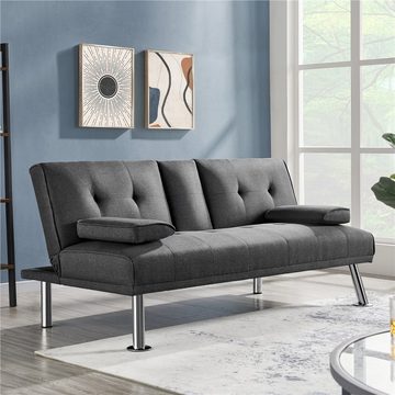 Yaheetech Schlafsofa Klappbares Couch Sofa mit Schlaffunktion Bettsofa, Liegefläche von 167 × 94 cm fürs Wohnzimmer/Schlafzimmer/Gästezimmer