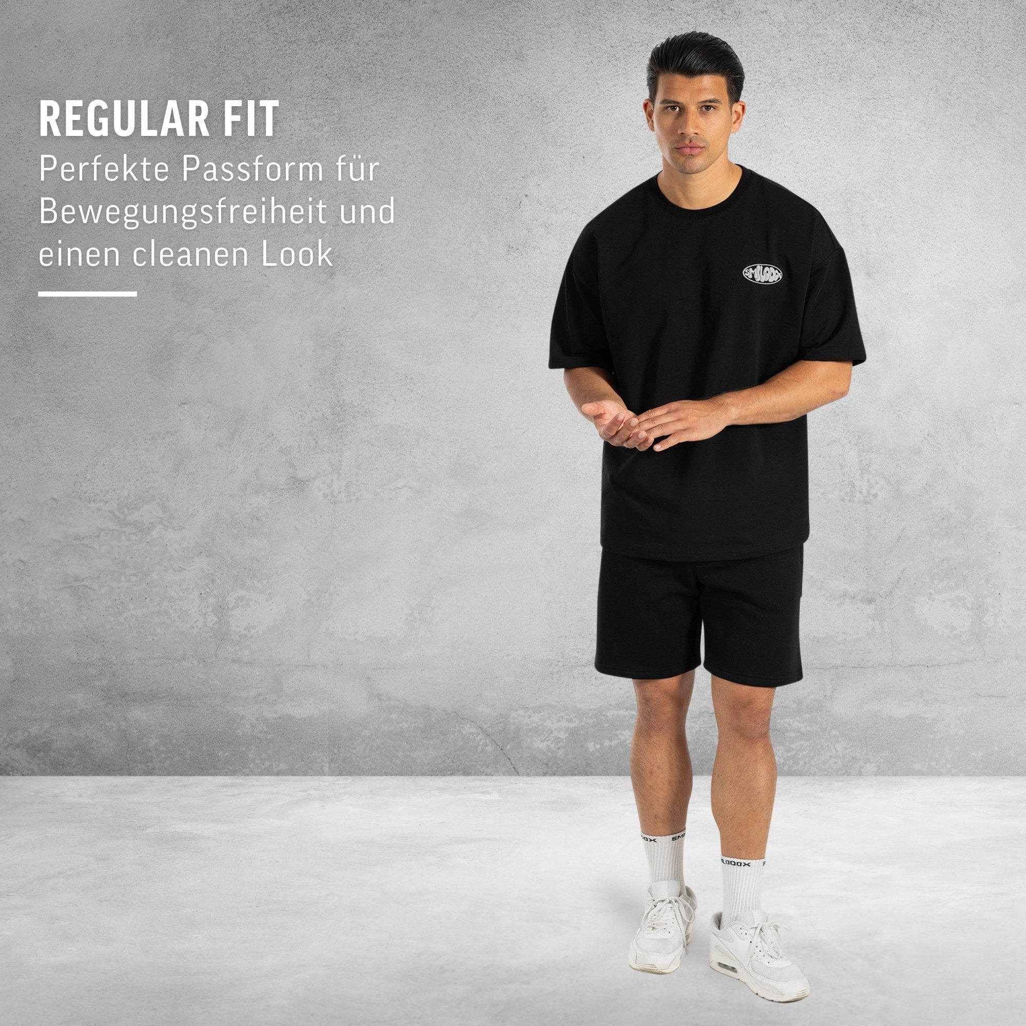 Smilodox Shorts Rion, Regular Fit Sportshorts, Reißverschlusstaschen, elastischer Bund Workout Trainingshose, Kordelzug, Gym Freizeit Streetstyle
