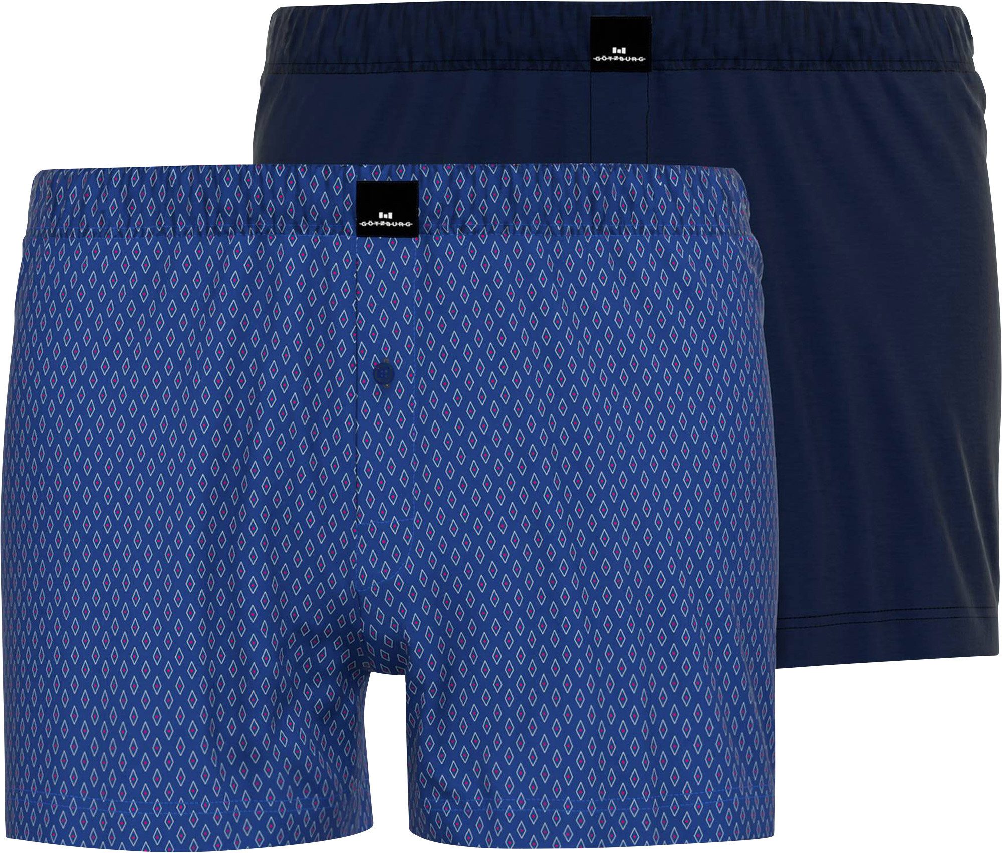 GÖTZBURG Boxershorts Herren-Boxershorts 2er-Pack Single-Jersey Uni günstig online kaufen