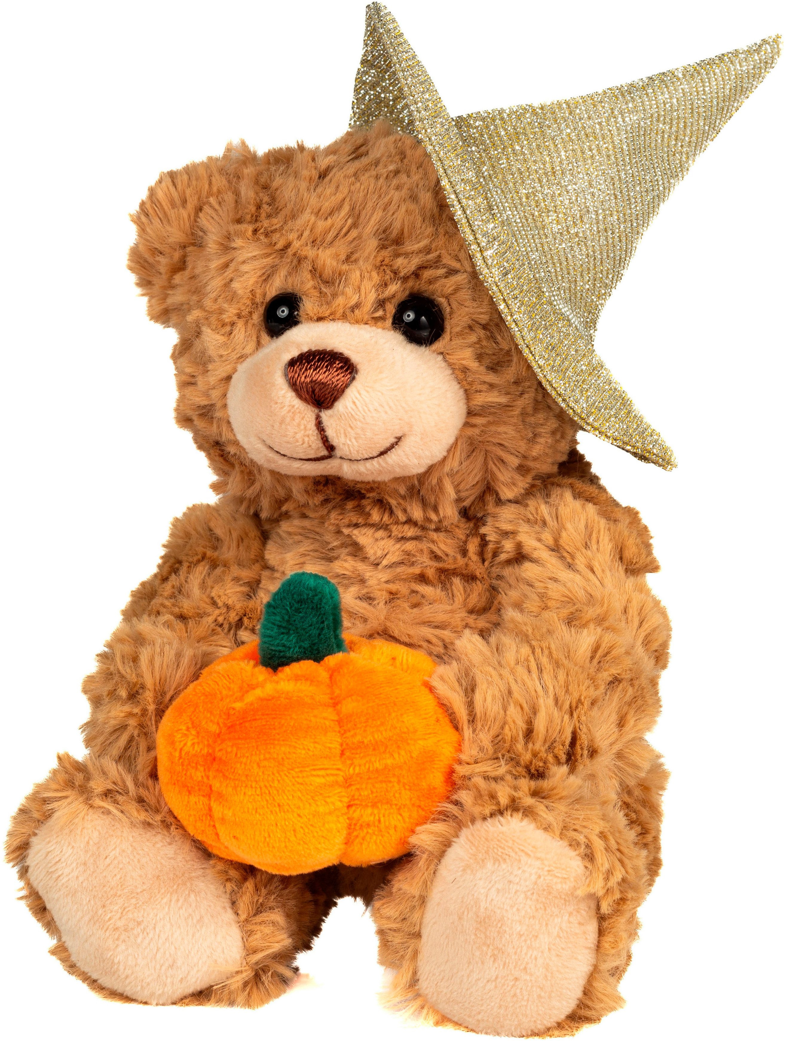 Teddy Hermann® Kuscheltier Halloween Teddy mit Kürbis, 20 cm