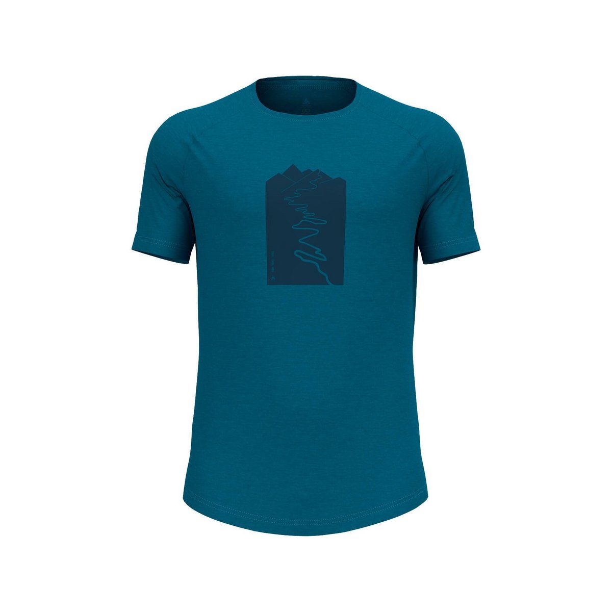 Odlo T-Shirt uni passform textil (1-tlg) Petrol