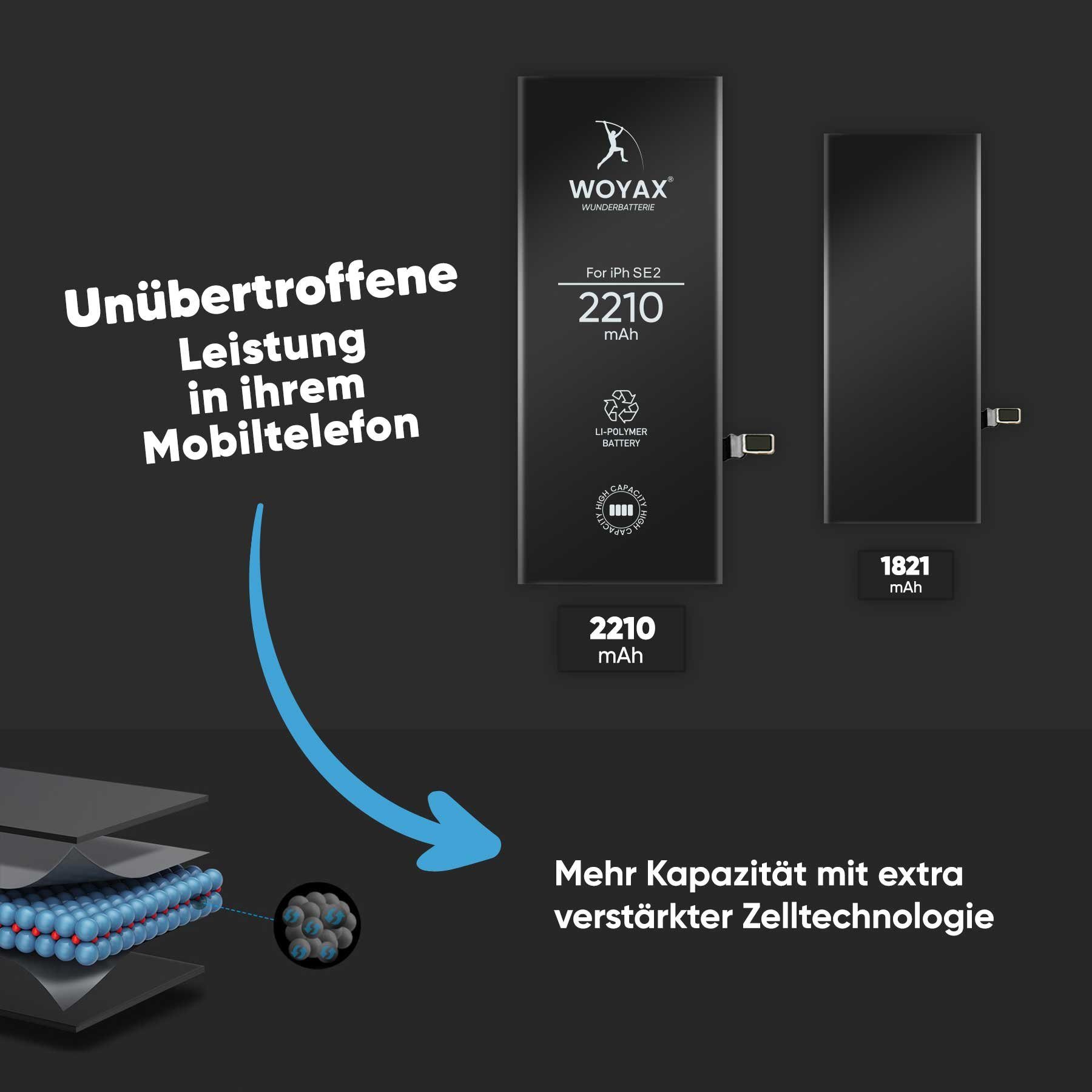 Wunderbatterie 2210mAh SE 2020 Hohe Handy-Akku / Akku Kapazität für Woyax iPhone