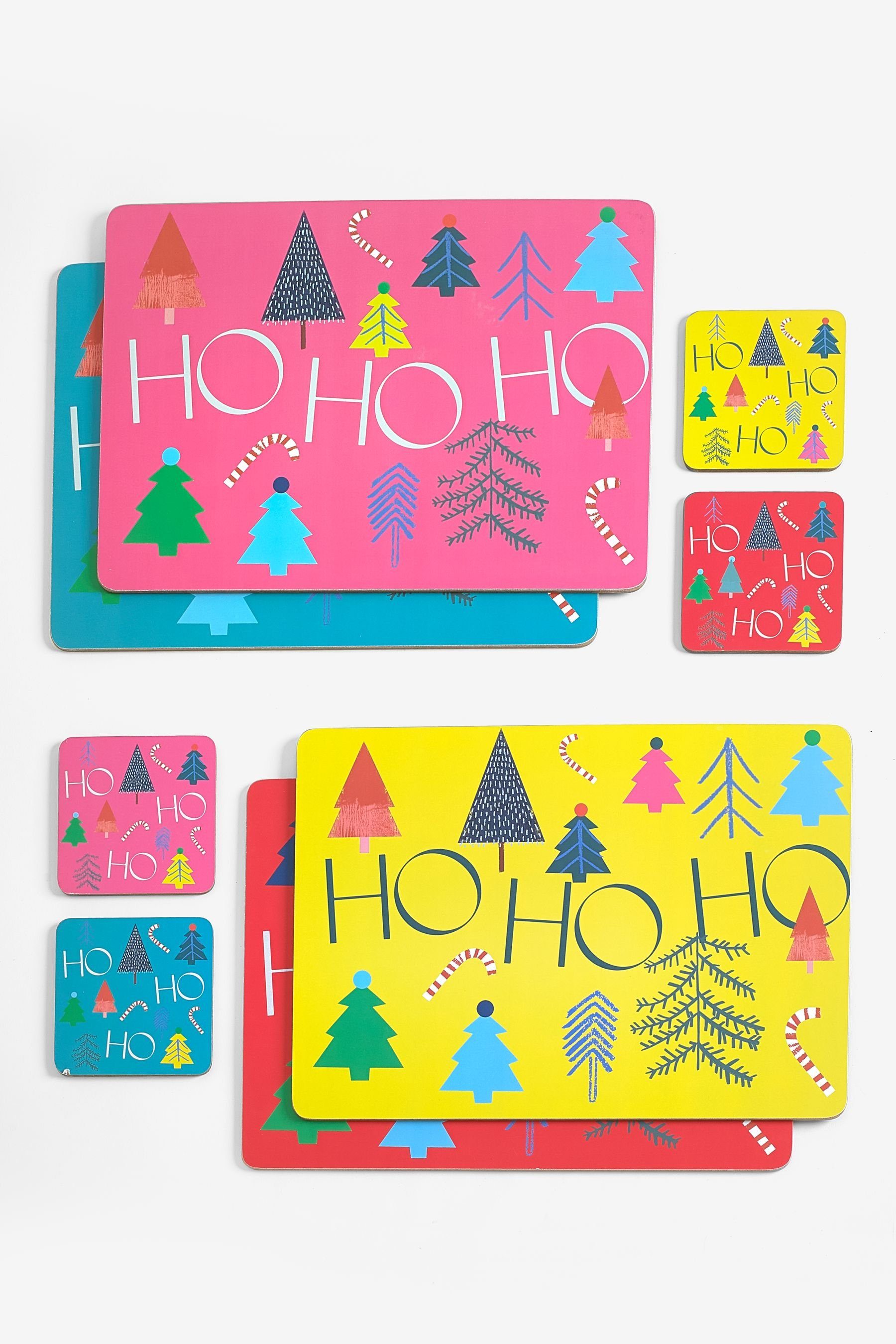 Platzset, 4erSet Platzsets und Untersetzer, Weihnachtsmotiv, Next, (8St)