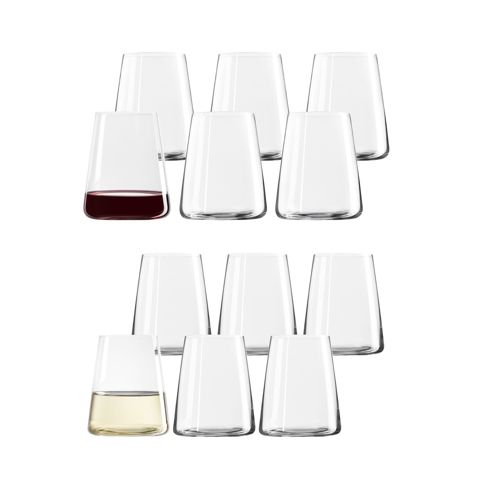 Stölzle Glas Power Rot- und Weißweinbecher 12er Set, 12-tlg., Glas
