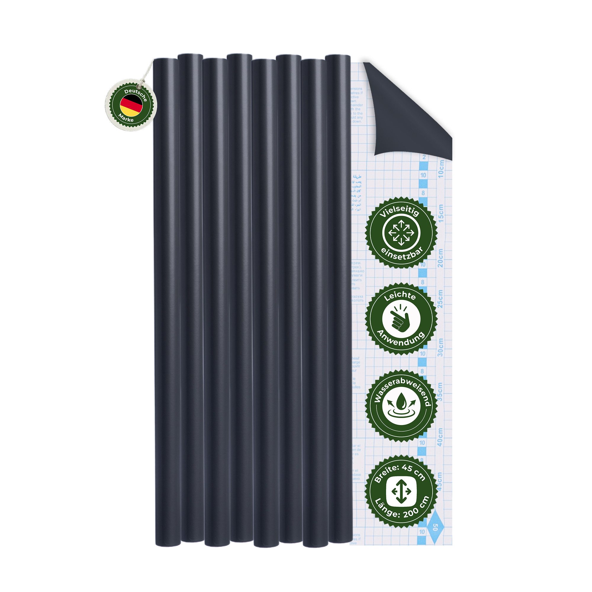 Veluxis Möbelfolie Veluxis® Möbelfolie für Küche & Bad, (8St), selbstklebend & reißfest – wasserfest & hitzebeständig