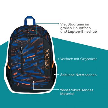 neoxx Schulrucksack Flow, Streetlight, teilweise aus recyceltem Material