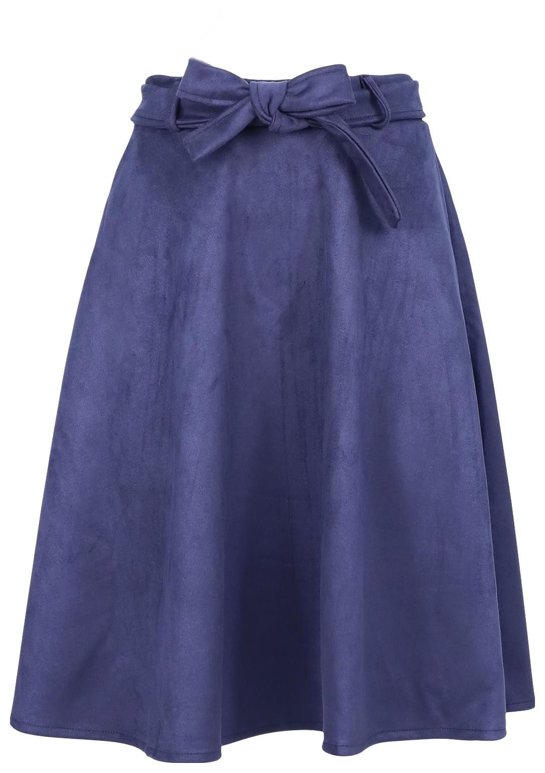 malito more than fashion A-Linien-Rock 19606 Midi Rock in Velours Optik günstig online kaufen