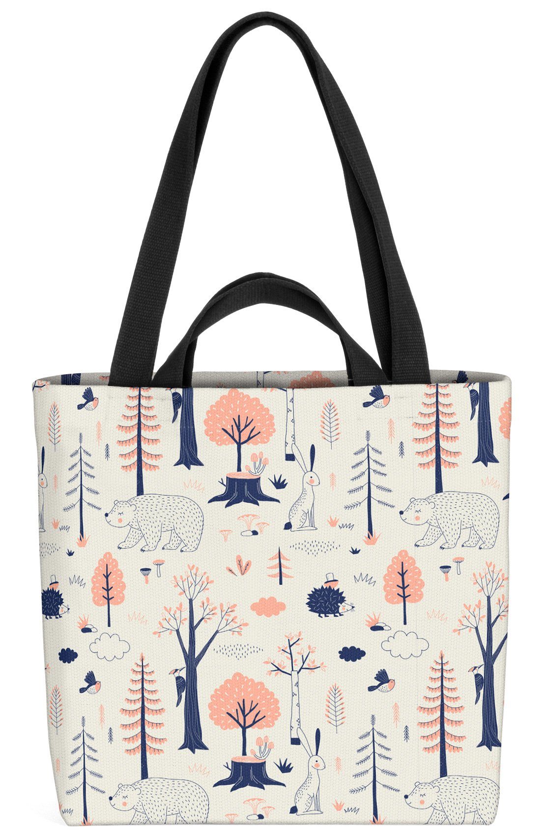 VOID Henkeltasche (1-tlg), Kinderzimmer Babyzimmer Baby Märchen Kinder Tiere Tierkinder Waldtiere