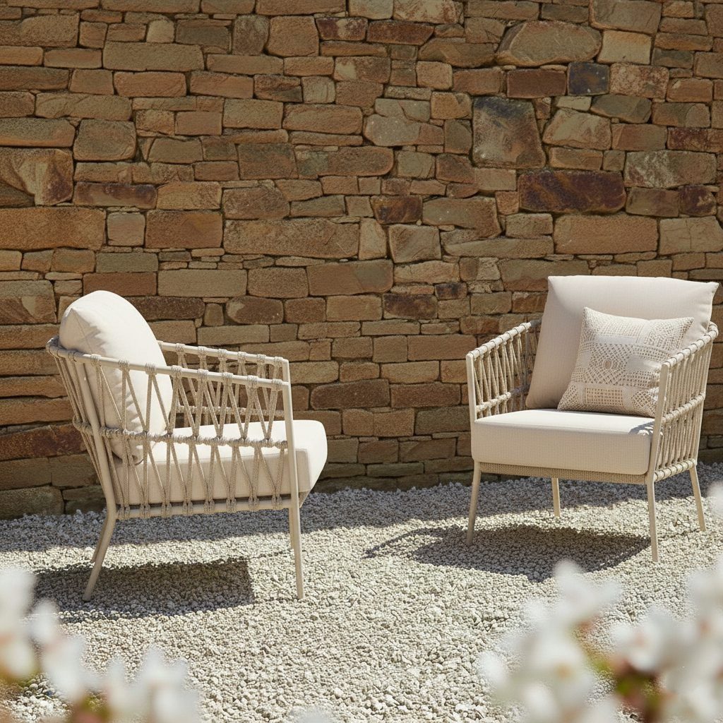 CASA DOMA Gartenlounge-Set Messina/Arista, Loungesofa, 2 Sessel plus Tisch, (Outdoor-Loungeset, 4-tlg., Loungegruppe), Bezug Sunproof® Olefin, Rope-Bespannung, Aluminium