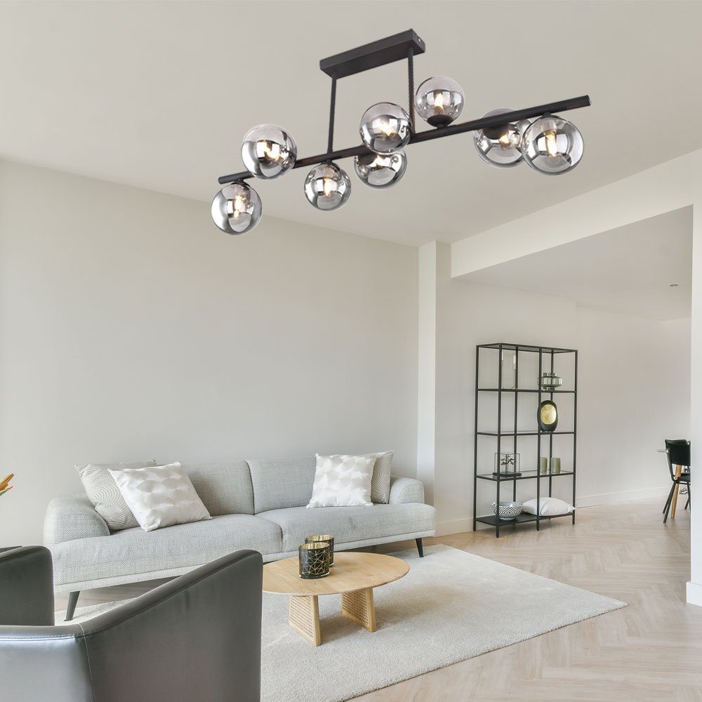 GLOBO LIGHTING LED Deckenleuchte, Leuchtmittel inklusive, Warmweiß, Deckenleuchte mit Glas Strahler Kugel Deckenlampen