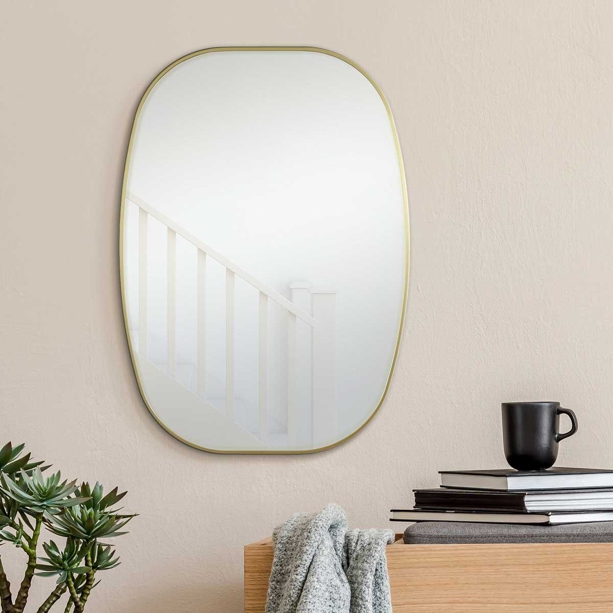 PHOTOLINI Spiegel »Spiegel Oval Gold mit Metallrahmen 50x70 cm« online  kaufen | OTTO