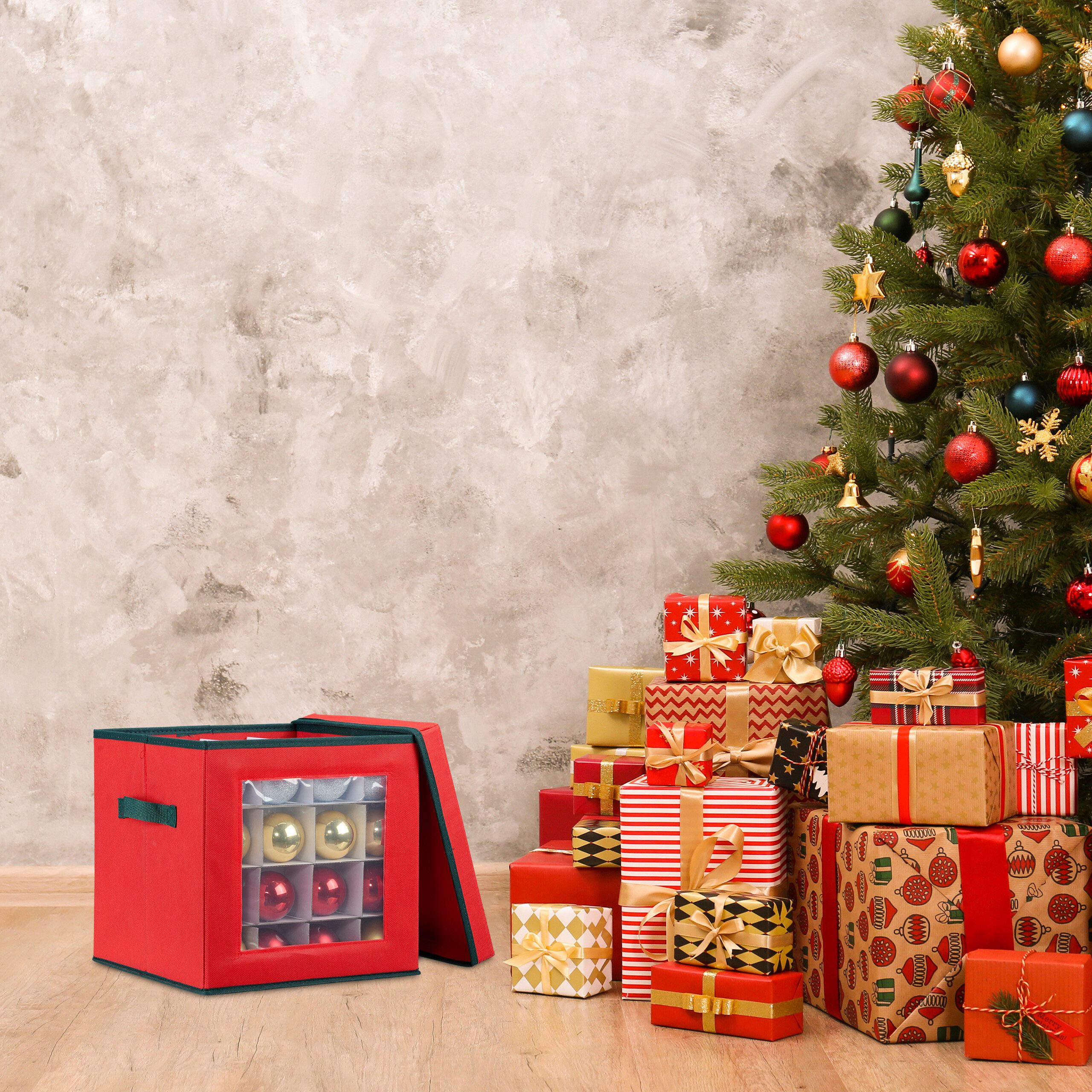 relaxdays Aufbewahrungsbox Weihnachtskugel Aufbewahrungsbox, M günstig online kaufen