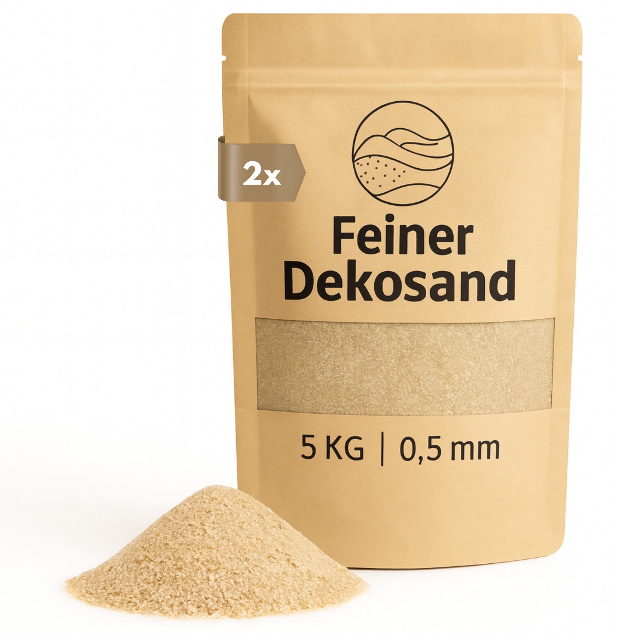 matches21 HOME & HOBBY Dekosand Deko-Sand creme 10 kg für Vasen, Gläser & Streudeko (1-St), Bunter Farbsand als feiner Deko- & Bastelsand