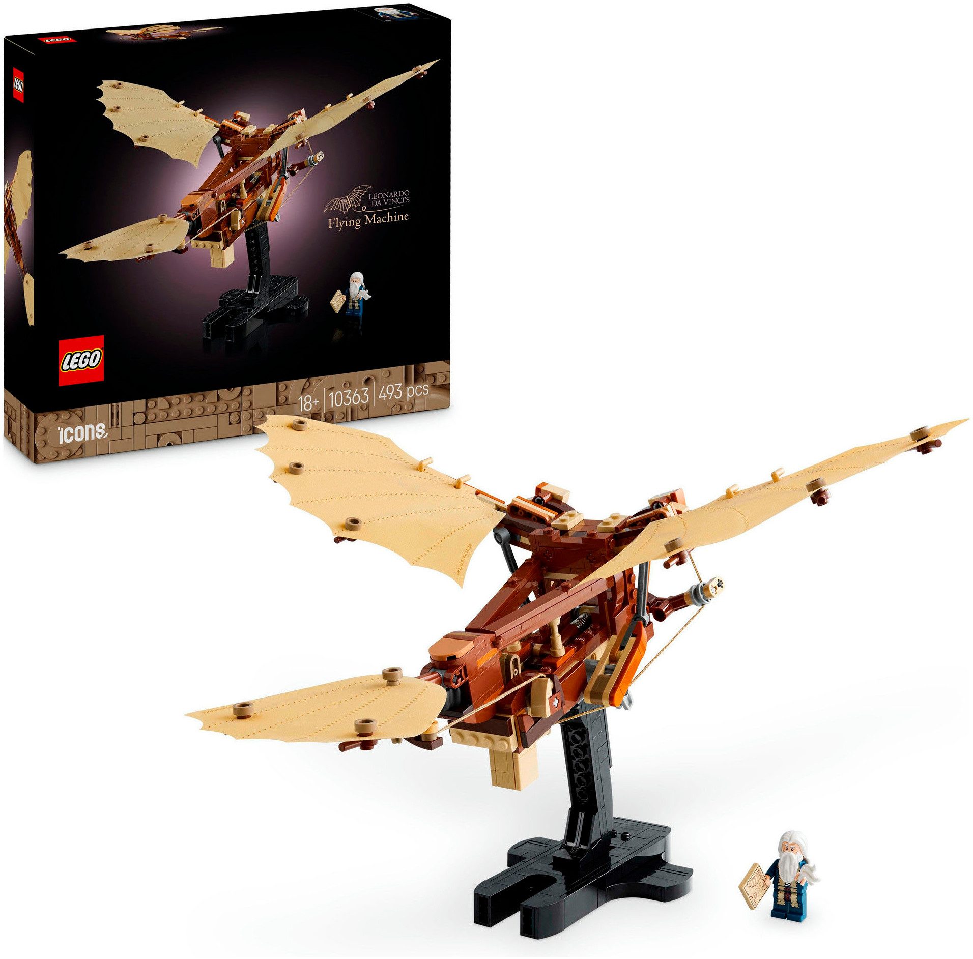 LEGO® Leonardo da Vincis Fluggerät (10363), LEGO Icons Konstruktionsspielst günstig online kaufen