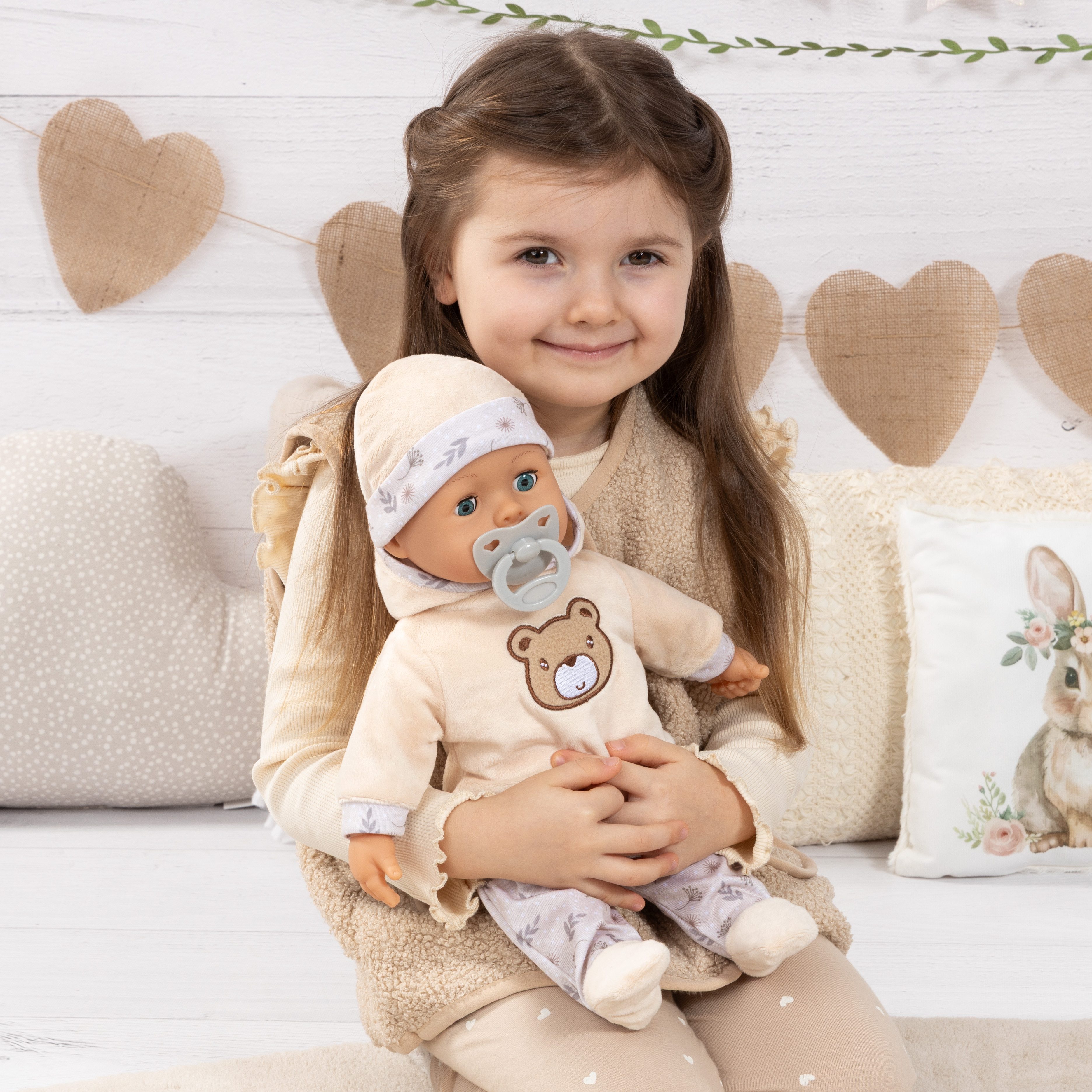 Bayer Babypuppe First Words 38 cm beige/weiß – Bild 4 von 5