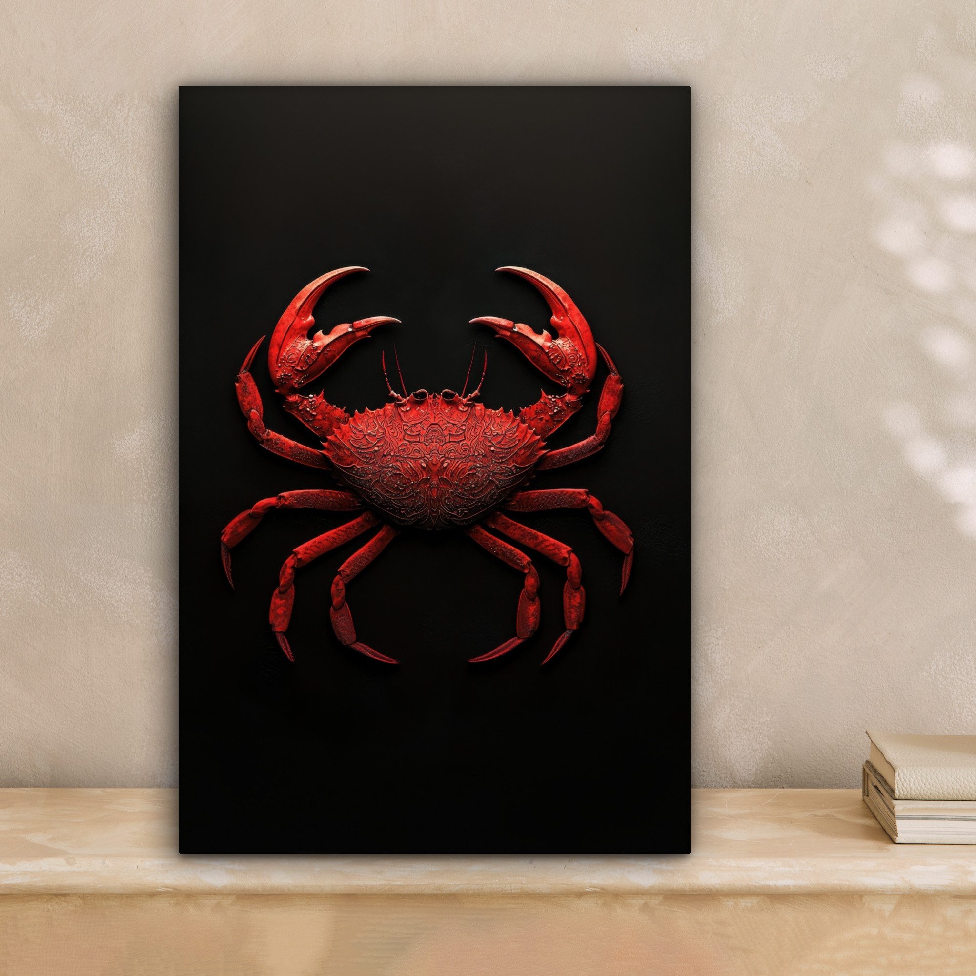 OneMillionCanvasses® Leinwandbild Krabbe - Rot - Fisch - Krustentiere - Küc günstig online kaufen