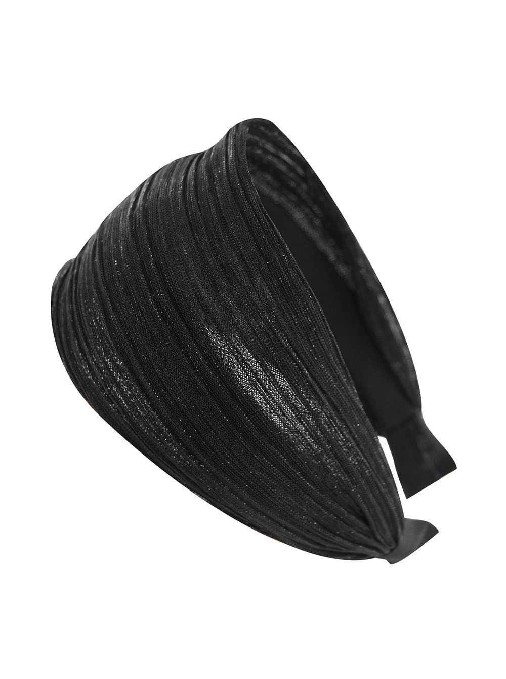 axy Haarreif Breiter Haarreif mit auffallenden Glitzerfäden in Tuchoptik, Damen Breiter Haarreif mit Glitzerfäden Haarband Haarreifen