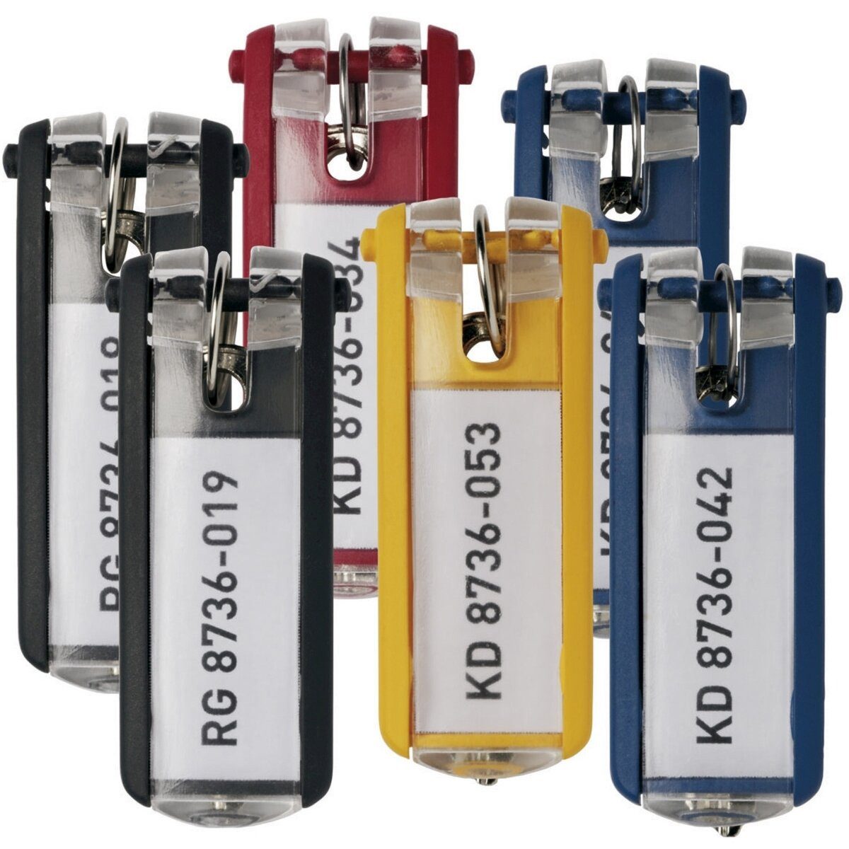 DURABLE Schlüsselanhänger Schlüsselanhänger Key Clip farbig sortiert VE=6 Stück