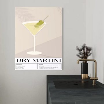 Art100 Leinwandbild Dry Martini Pop Art Leinwandbild Kunst