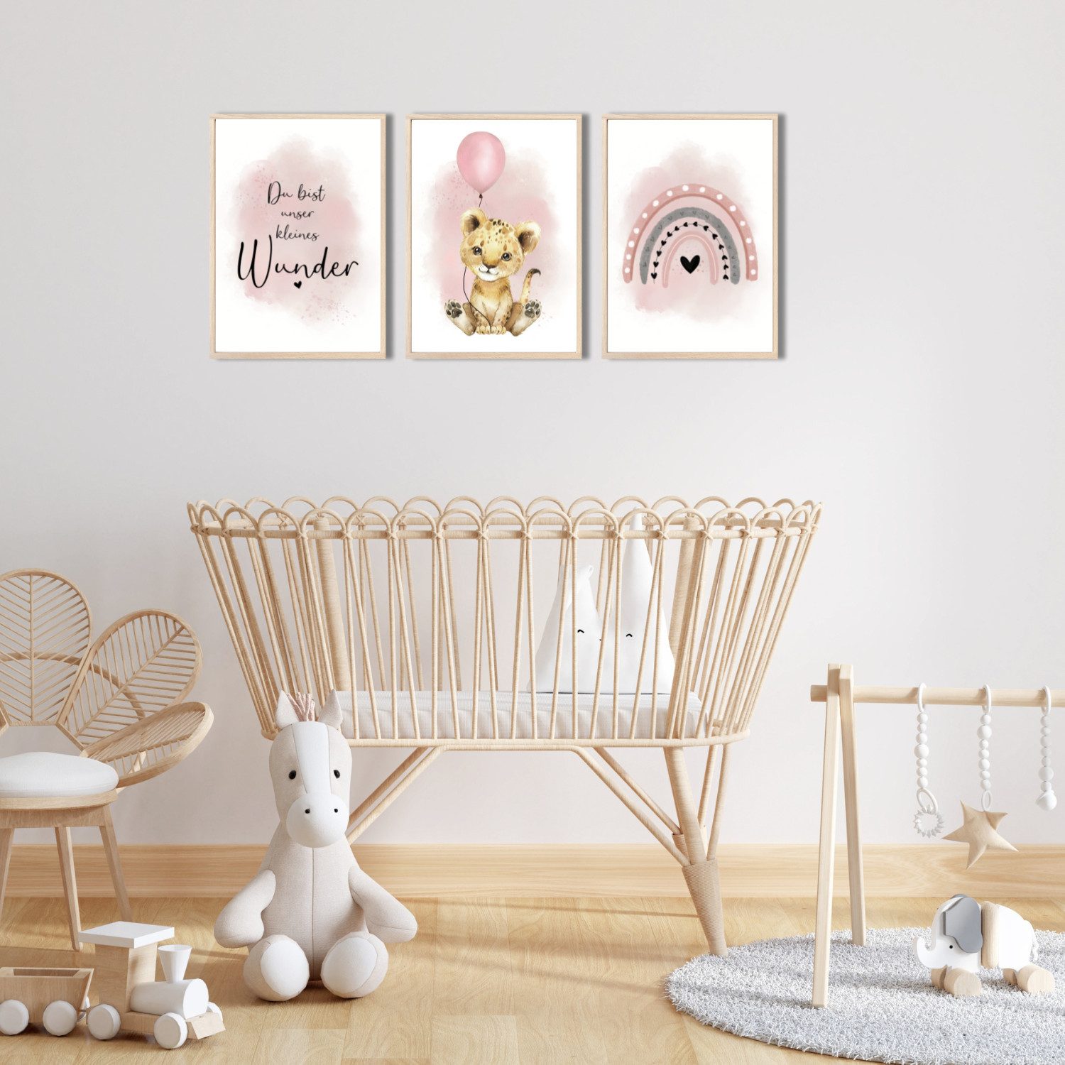 MeinBaby123® Poster Bilder Kinderzimmer, Poster Kinderzimmer Deko, Babyzimmer Deko, Spruch Wandbilder, Boho, Tiere – Bild 2 von 5
