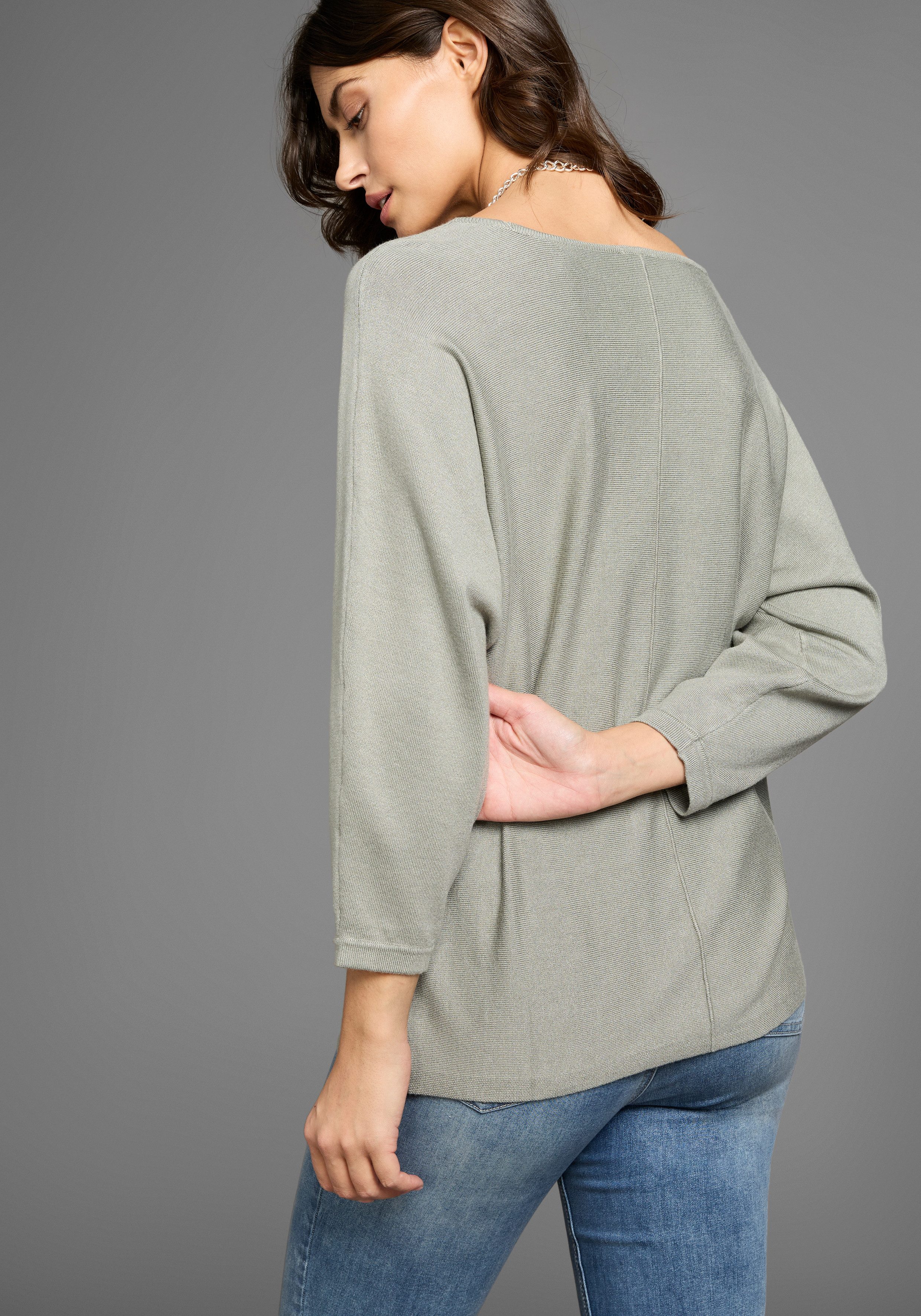 Laura Scott Fledermauspullover mit 3/4 Ärmeln und lässiger Form günstig online kaufen