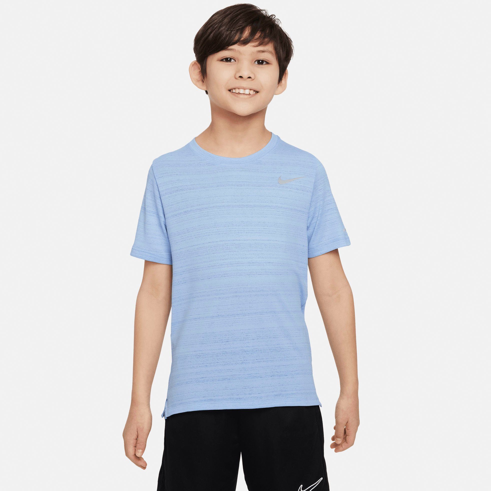 Nike Trainingsshirt Dri-FIT Miler Big (Boys) blau Top Training Kids'