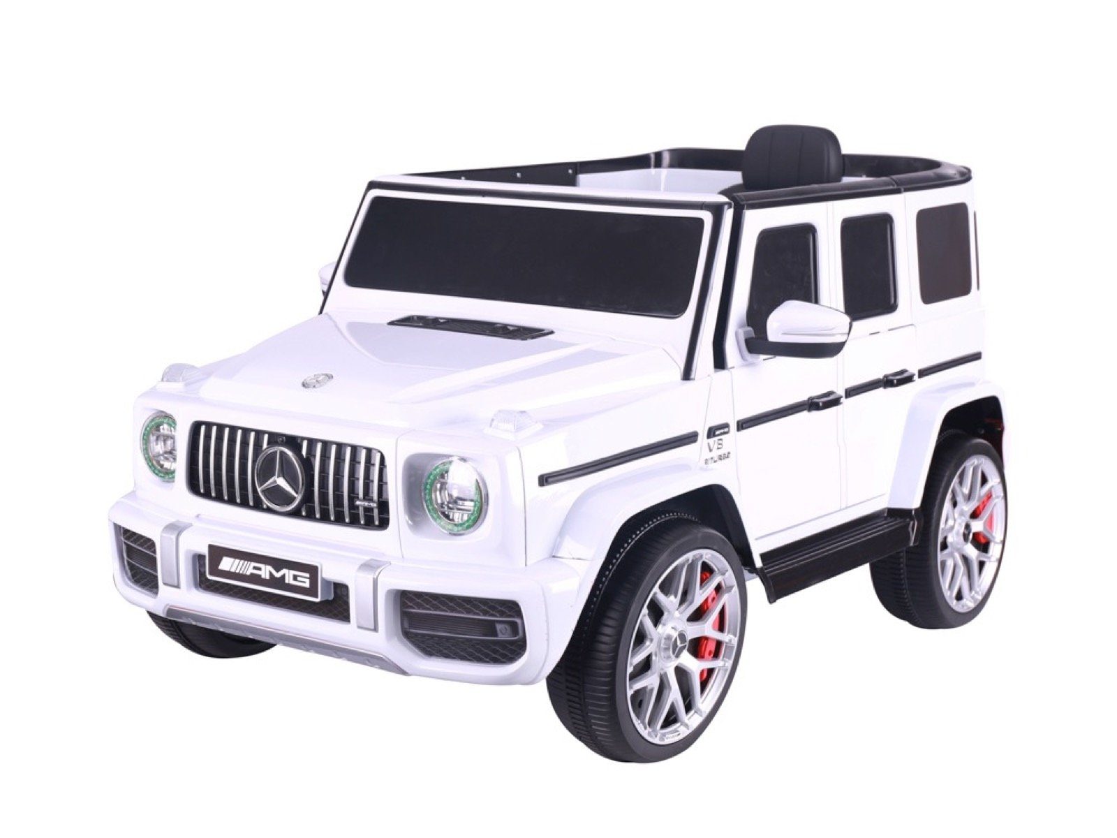TPFLiving Elektro-Kinderauto Mercedes G63 - weiß - Farbe: weiß, Belastbarkeit 40 kg, Elektro Go-Kart - Kinder Elektrofahrzeug Kinderauto elektro