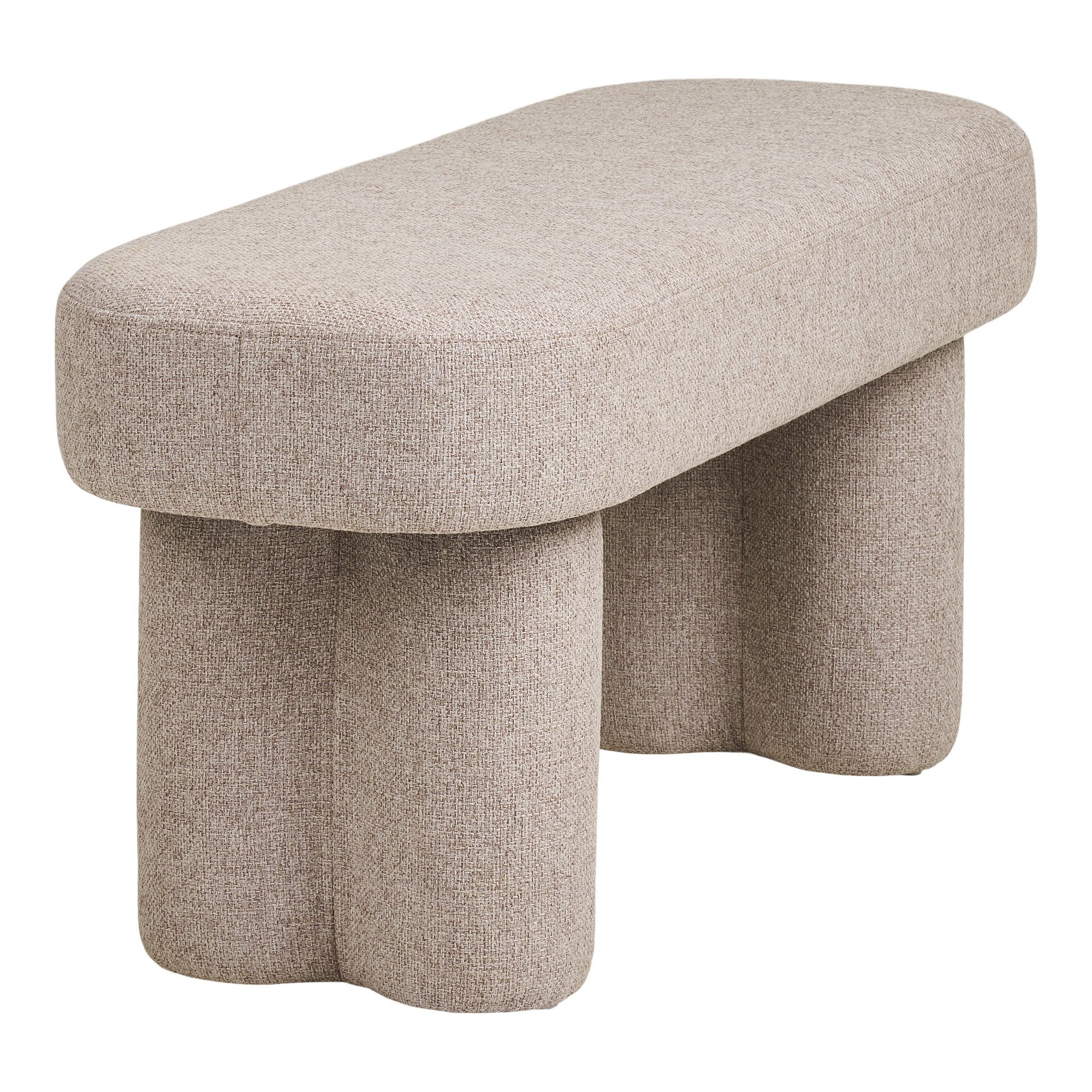 tinkaro Bank Weston 95 x 36 x 45 cm Sand (1-St), Stabile Sitzbank aus Stahl und Massivholz für Ihren Wohnbereich