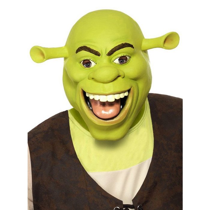 Smiffys Verkleidungsmaske Original Shrek Original lizenzierte Latexmaske aus dem Animationsspaß “Shrek”