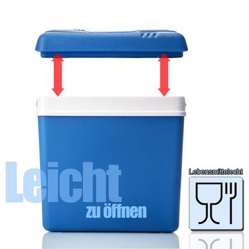 BigDean Thermobehälter Kühlbox 24 Liter blau/weiß - Isolierbox mit bis zu 11 Std. Kühlung, Kunststoff, (1-tlg)