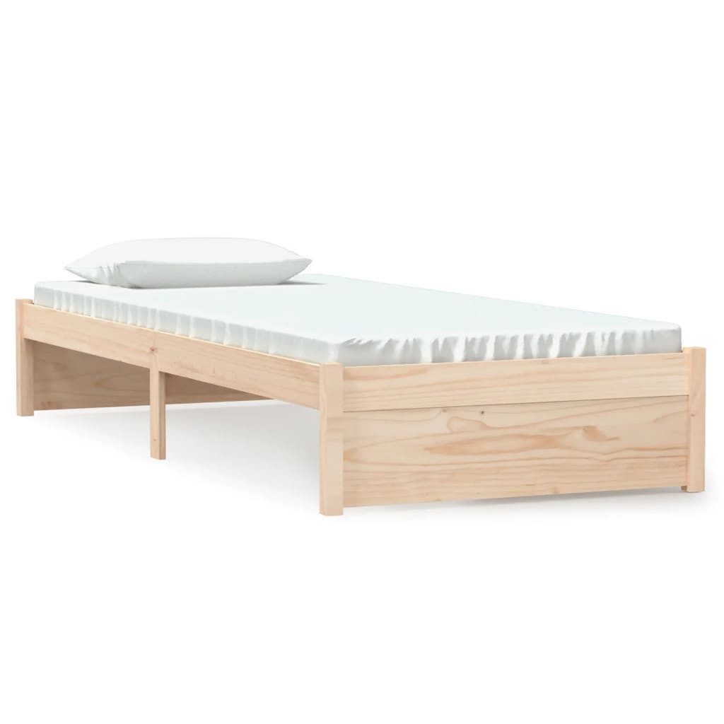 vidaXL Bett Massivholzbett ohne Matratze 75x190 günstig online kaufen