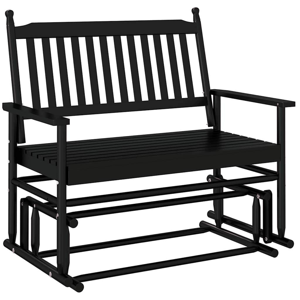 vidaXL Schaukelstuhl Schaukelbank Schwarz 118x70x104,5 cm günstig online kaufen
