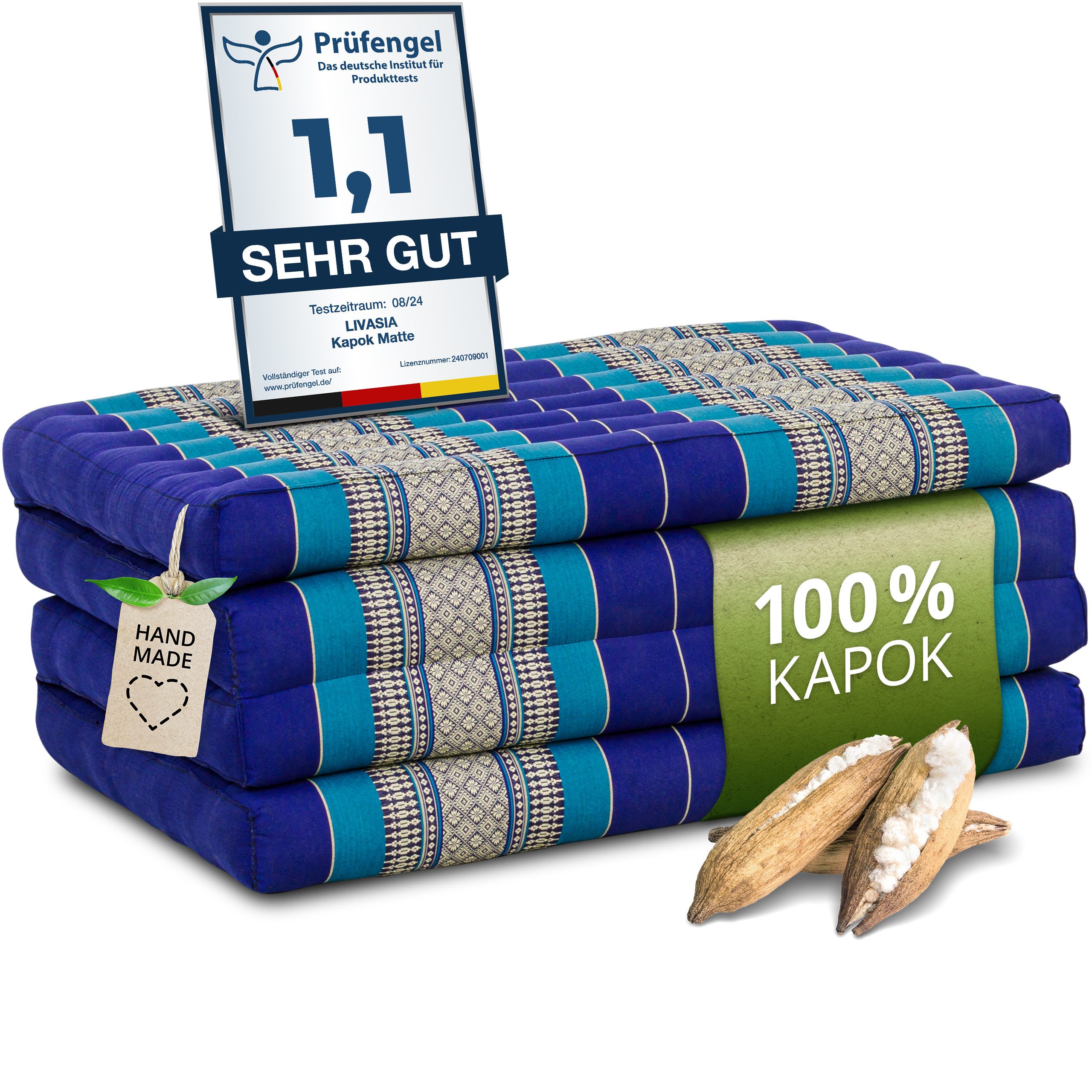 Klappmatratze Faltmatratze 80 cm (Classic) - 200x80x8cm, livasia, 8 cm hoch günstig online kaufen