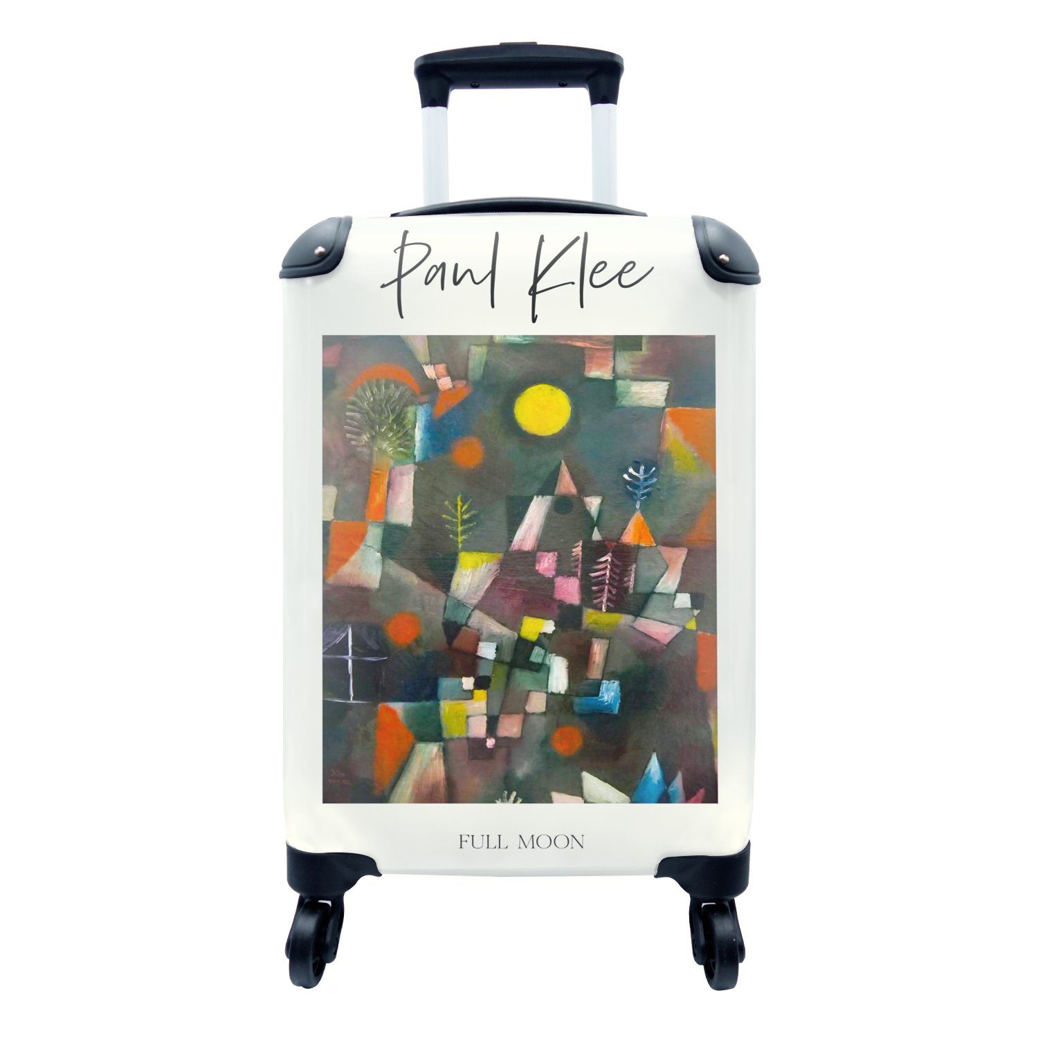 MuchoWow Handgepäckkoffer Paul Klee - Kunst - Vollmond, 4 Rollen, Reisetasche mit rollen, Handgepäck für Ferien, Trolley, Reisekoffer