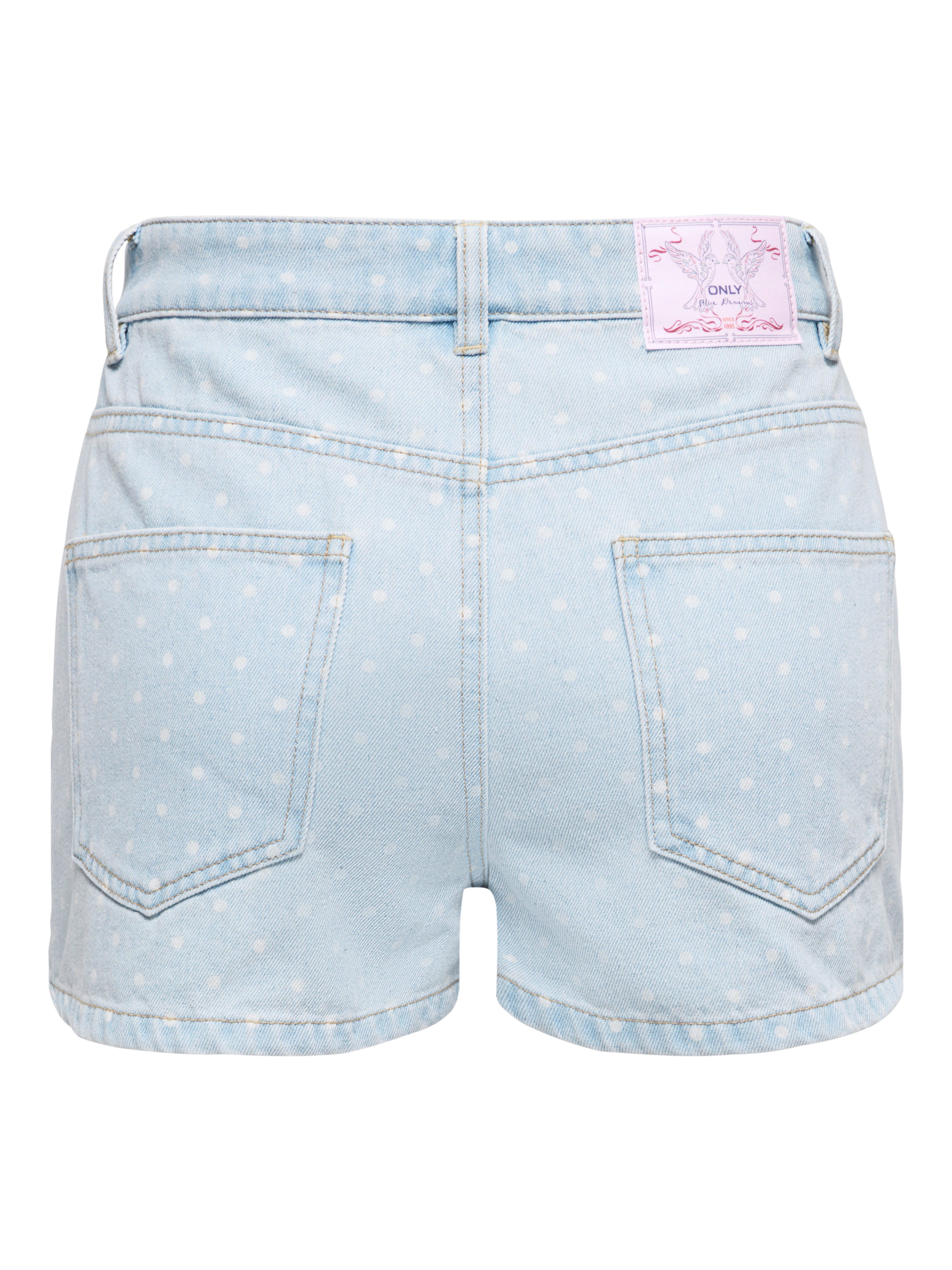 ONLY Jeansshorts ONLROBYN HW DOT DNM SHORTS SIJI Baumwolle, High Waist