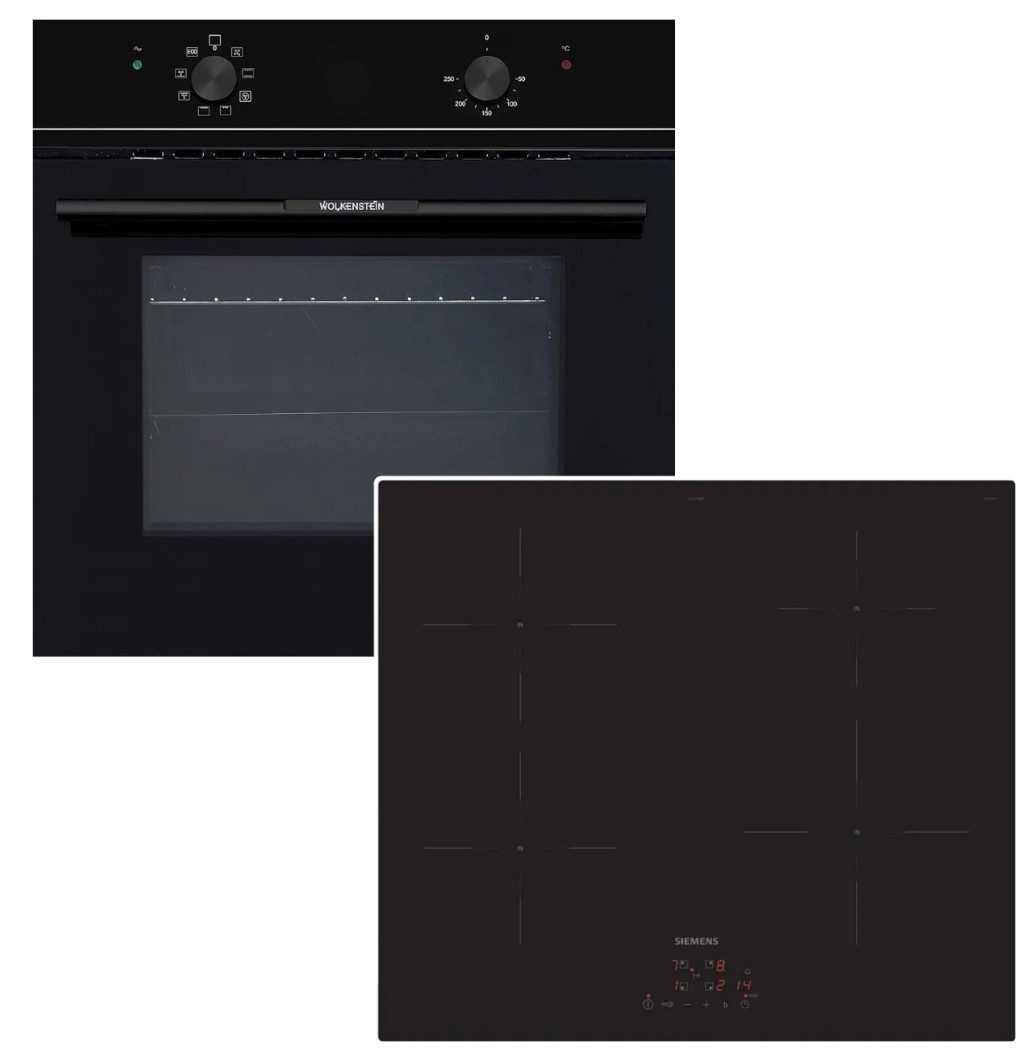 Wolkenstein Backofen-Set Einbaubackofen ECO+ Siemens Induktionskochfeld powerBoost touchControl