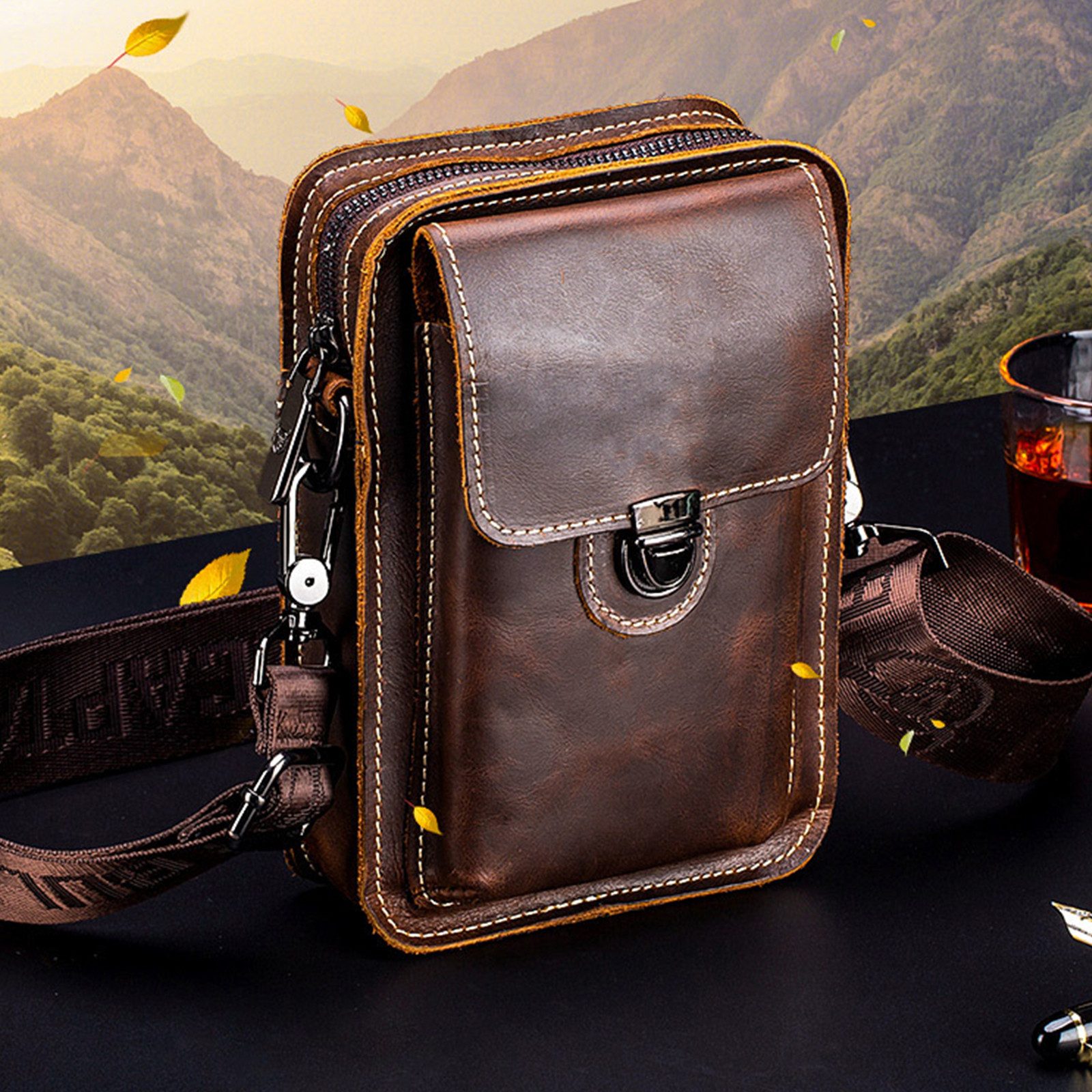 REDOM Umhängetasche Henkeltasche Tragetasche Aktentasche Tasche Vintage (Ku günstig online kaufen