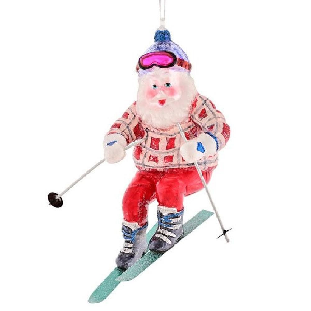 Christbaumschmuck Christbaumschmuck Ski Santa Rot
