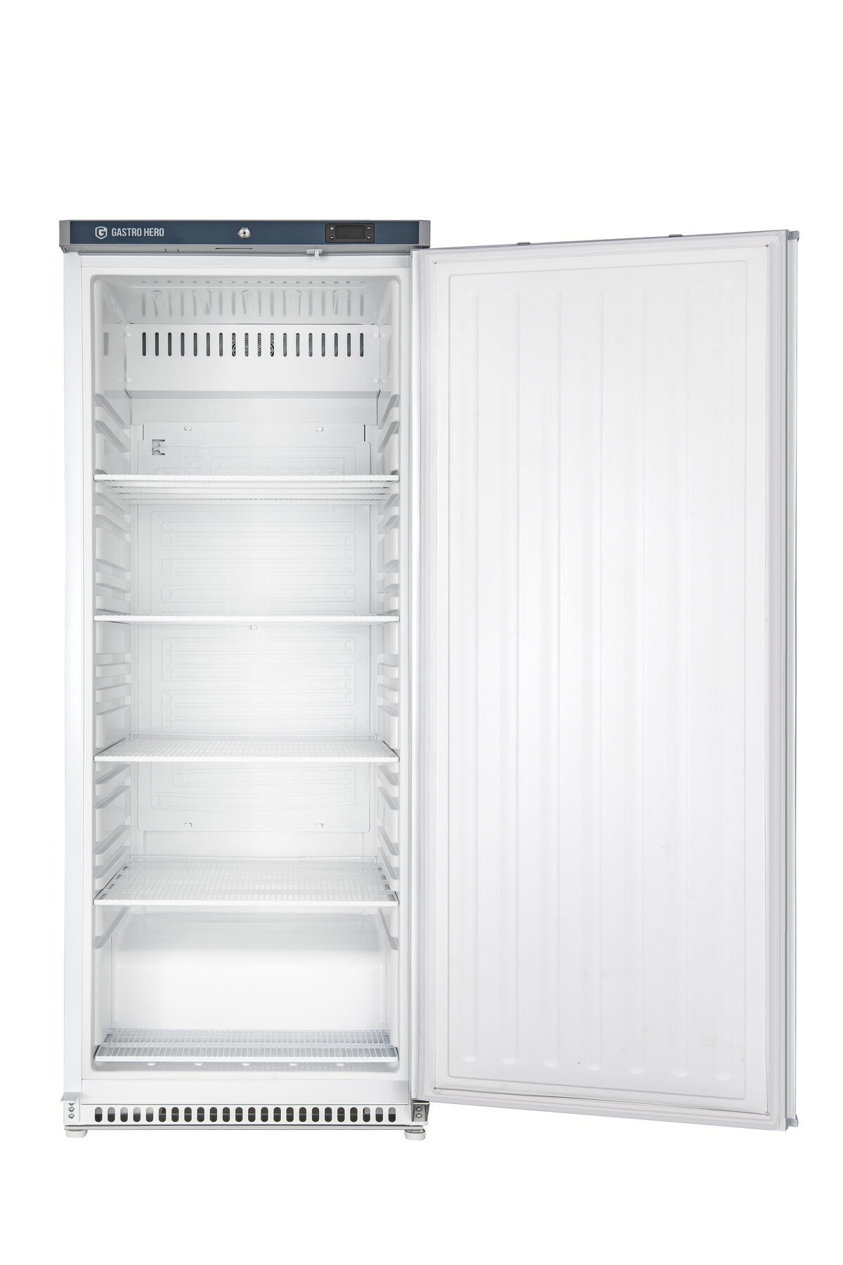 GastroHero Vollraumkühlschrank Lagerkühlschrank ECO 600 Weiß Umluftkühlung 562 Liter LKSE600, 190 cm hoch, 77.5 cm breit, geeignet für gekühlte Lebensmittel und Getränke im Profibereich