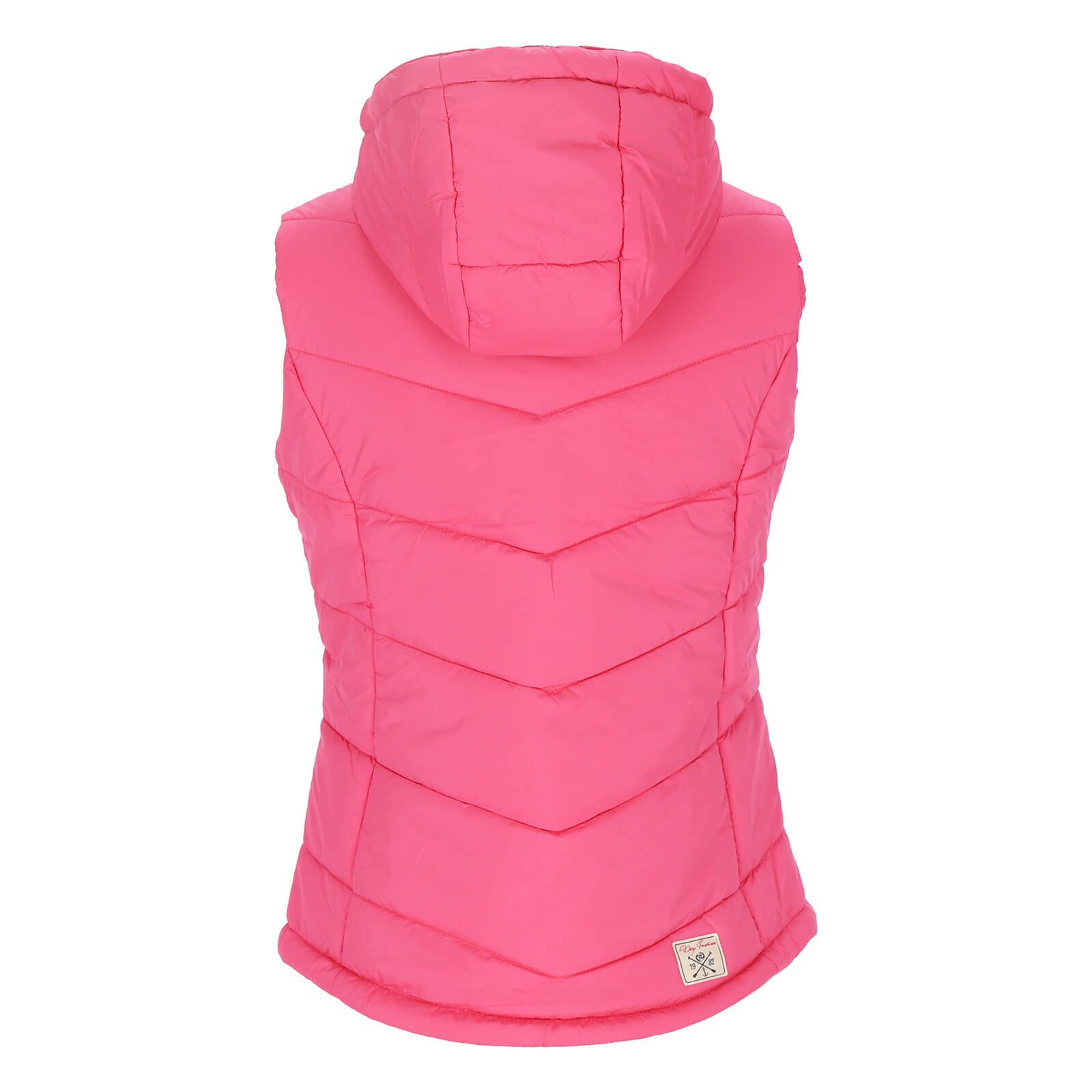 Dry Fashion Steppweste Rügen Damen Weste gesteppt Kapuze - Outdoor Damenweste Windabweisend Kapuze verstellbar & abnehmbar, 2-Wege-Reißverschluss, Seitentaschen