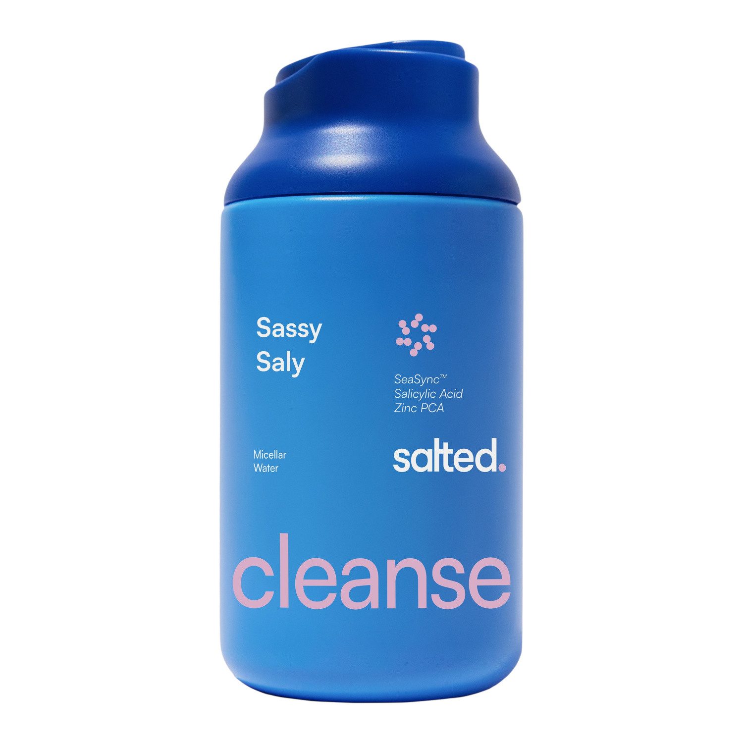 salted. Gesichtswasser Klärendes Mizellenwasser Sassy Saly, Klärendes Mizellenwasser mit Salicylsäure (BHA), Zink PCA und SeaSync