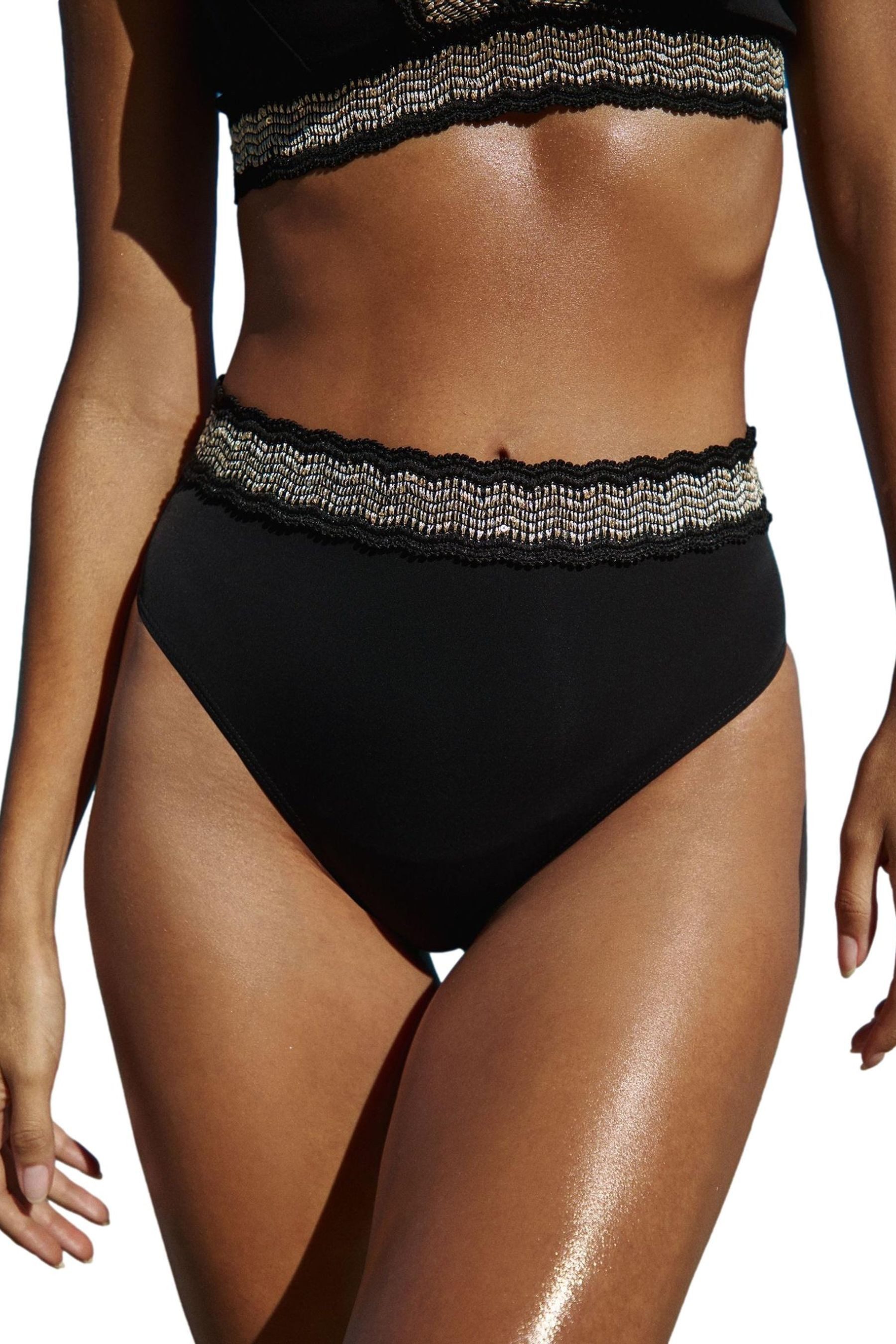 Highwaist-Bikini-Hose Lipsy elastische Bikinihose mit hohem Bund