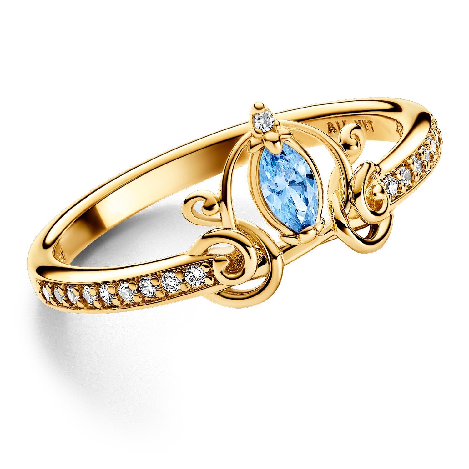 Pandora Fingerring Disney Cinderellas Kutsche Goldfarben günstig online kaufen
