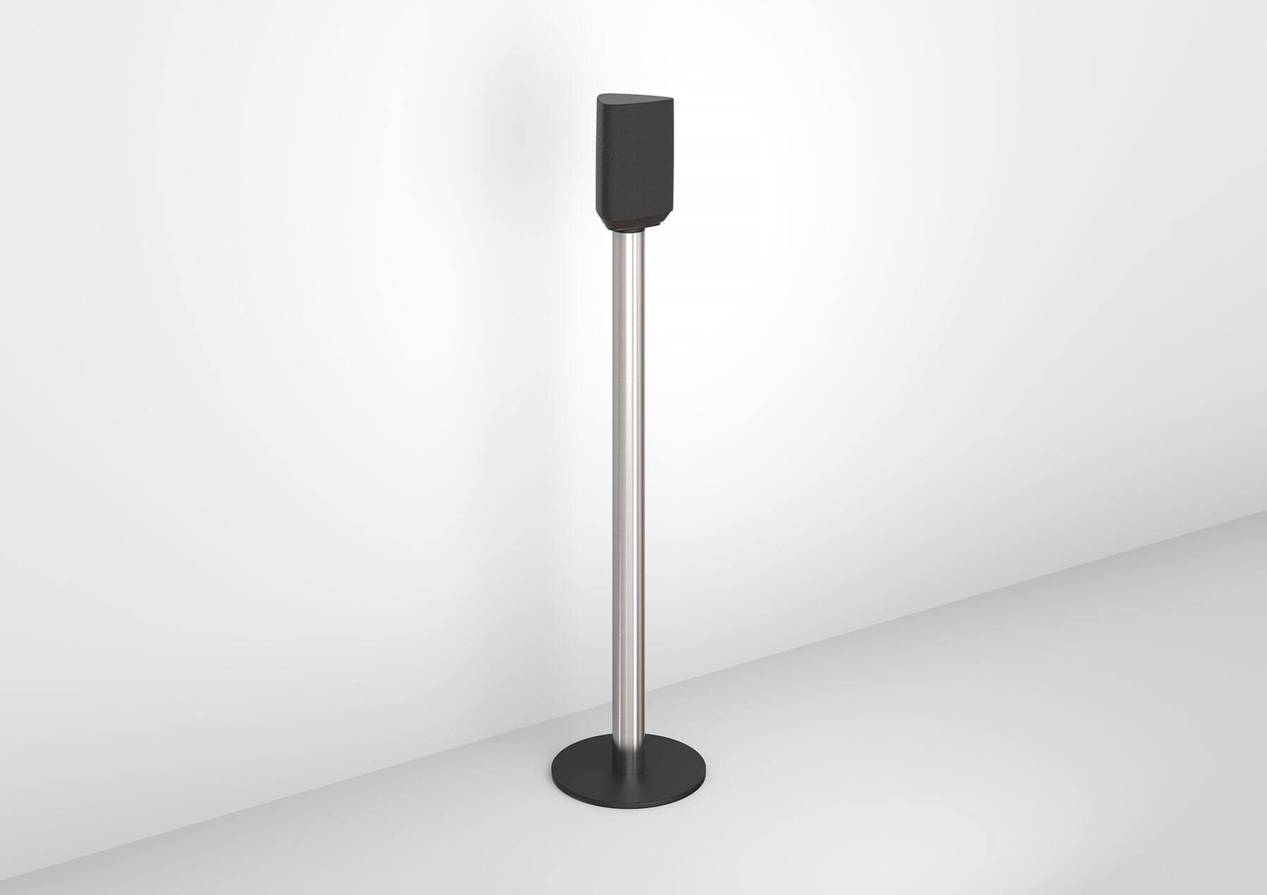 wissmann raumobjekte Lautsprecherständer Edelstahl Universal Boxenständer, HiFi Stative für Heimkino, (Made in Germany)