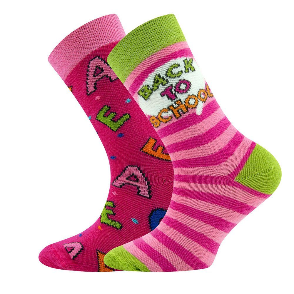 Socken Socken 2er Pack Back to School/Buchstaben