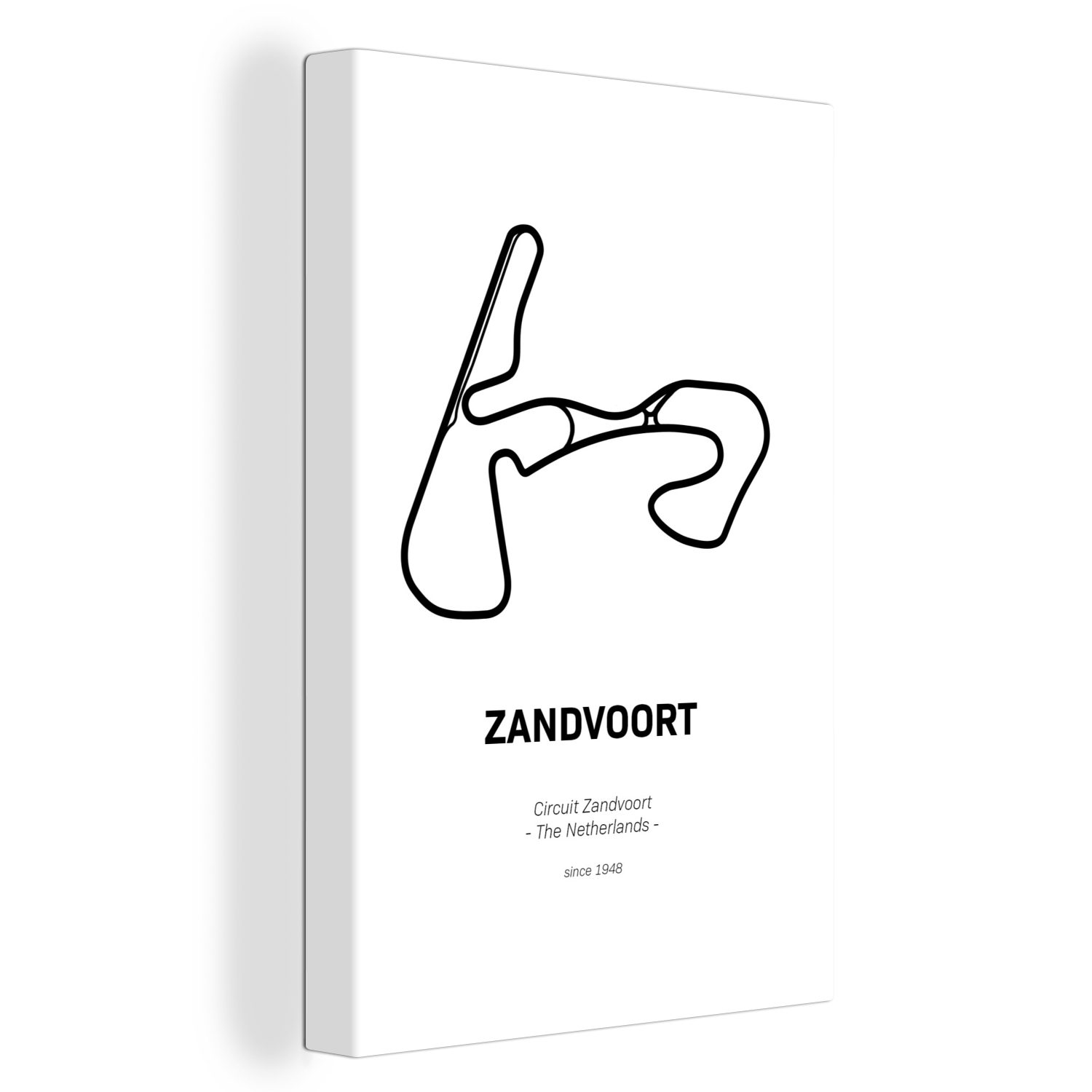 OneMillionCanvasses® Leinwandbild Rundkurs Zandvoort - Formel 1, (1 St), Leinwandbild fertig bespannt inkl. Zackenaufhänger, Gemälde, 20x30 cm