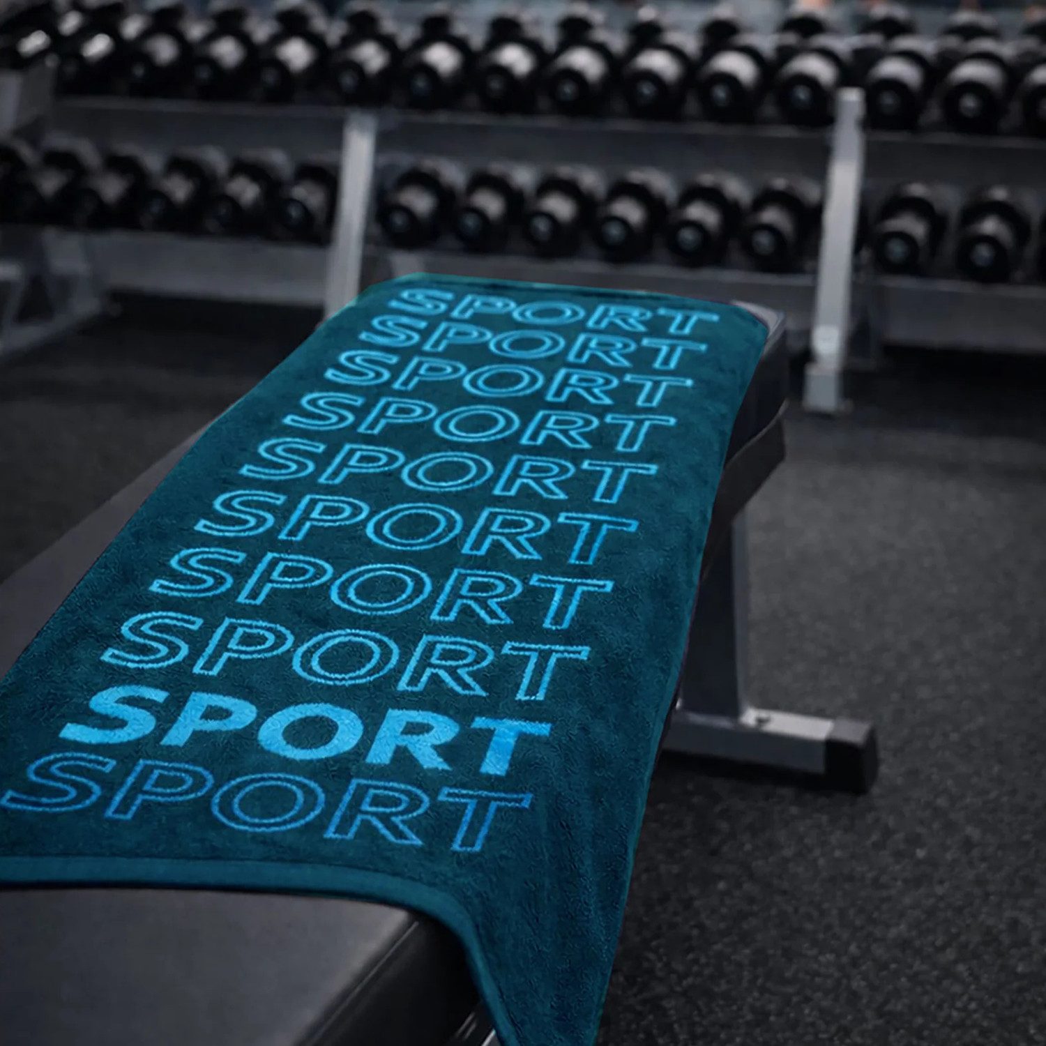 Cawö Handtuch Cawö Fitness & Gym Handtuch 6292 Farbe 11 arctic Sport 50x130, Walkfrottier, 100% Baumwolle