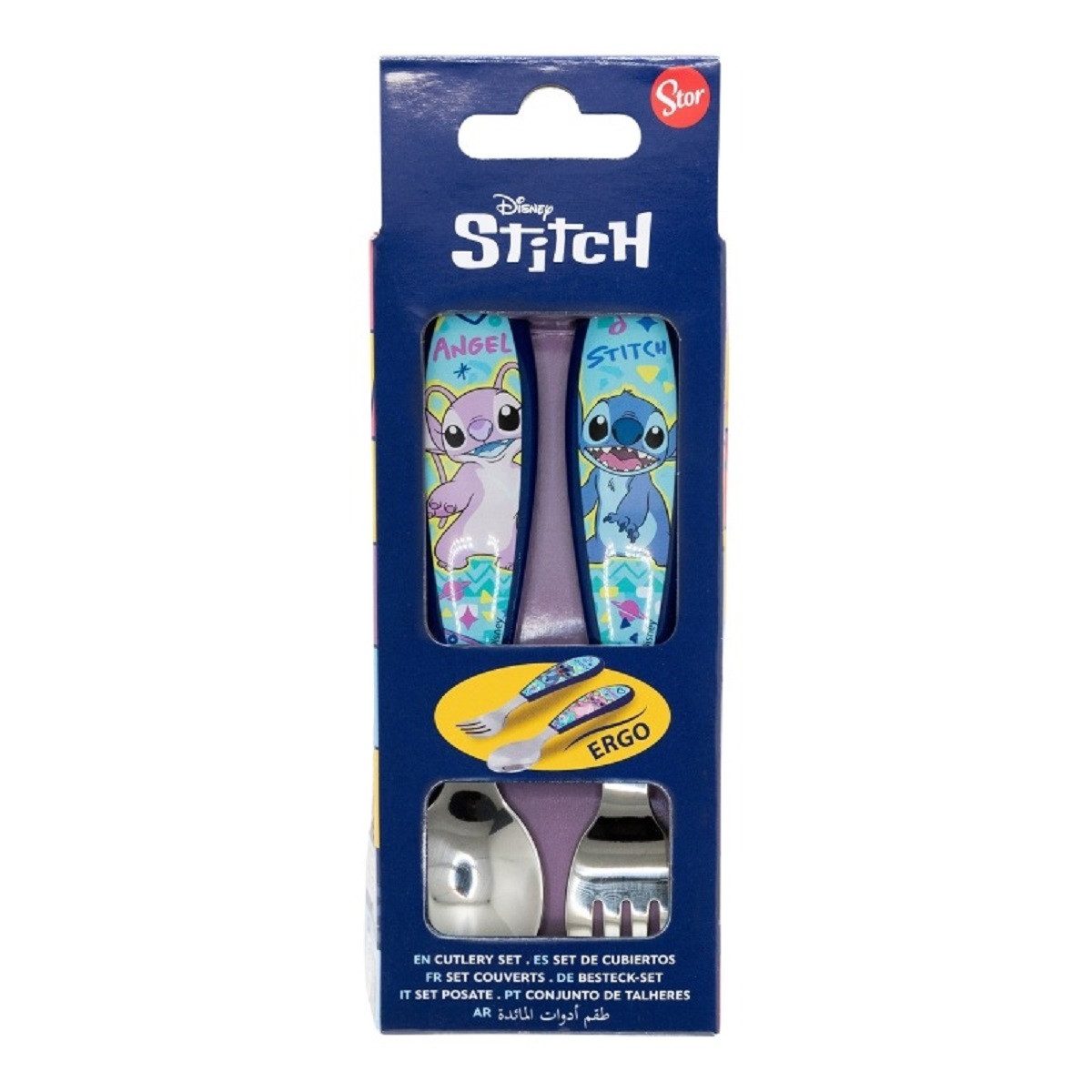 Lilo & Stitch Kinderbesteck Set 2-teilig – Löffel & Gabel mit Motivgriffen (2-tlg), 1 Personen