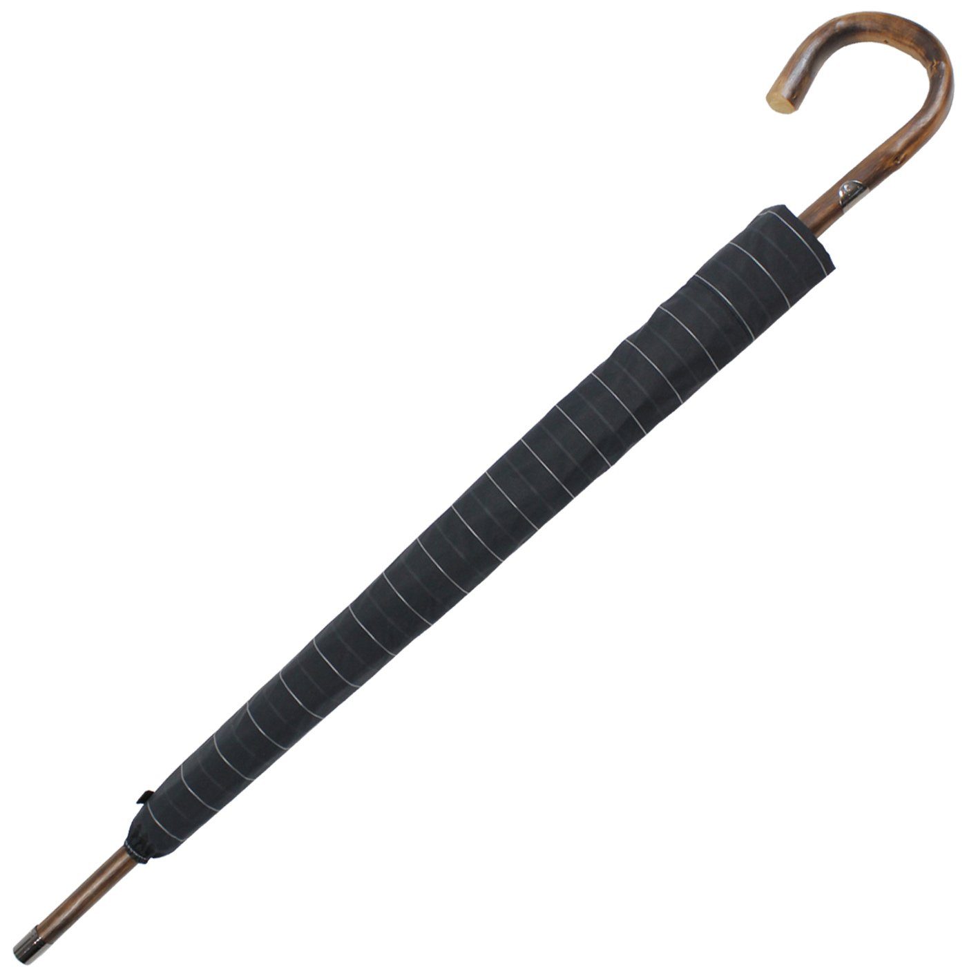 doppler® Stockregenschirm Manufaktur Herrenschirm mit Kastanienstock und Griff, der edle handgearbeite Begleiter für Herren