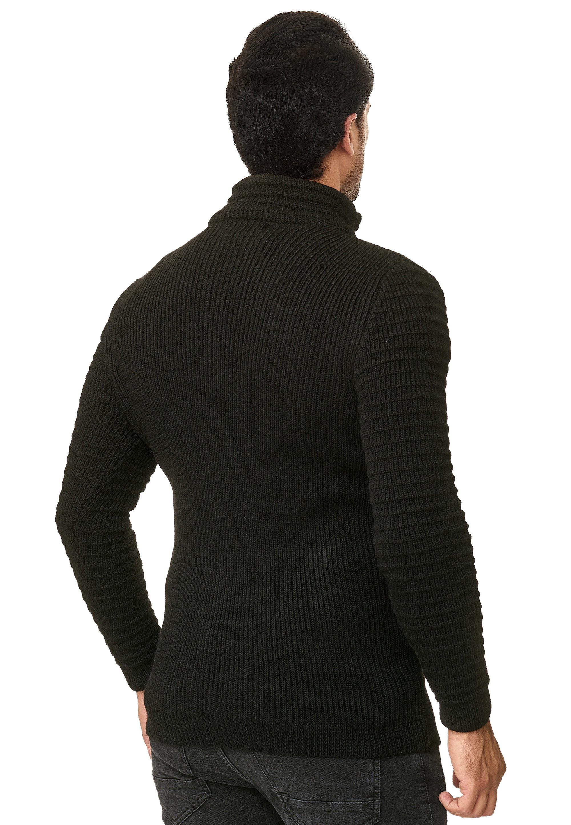 RedBridge Strickjacke Tampa mit Stehkragen
